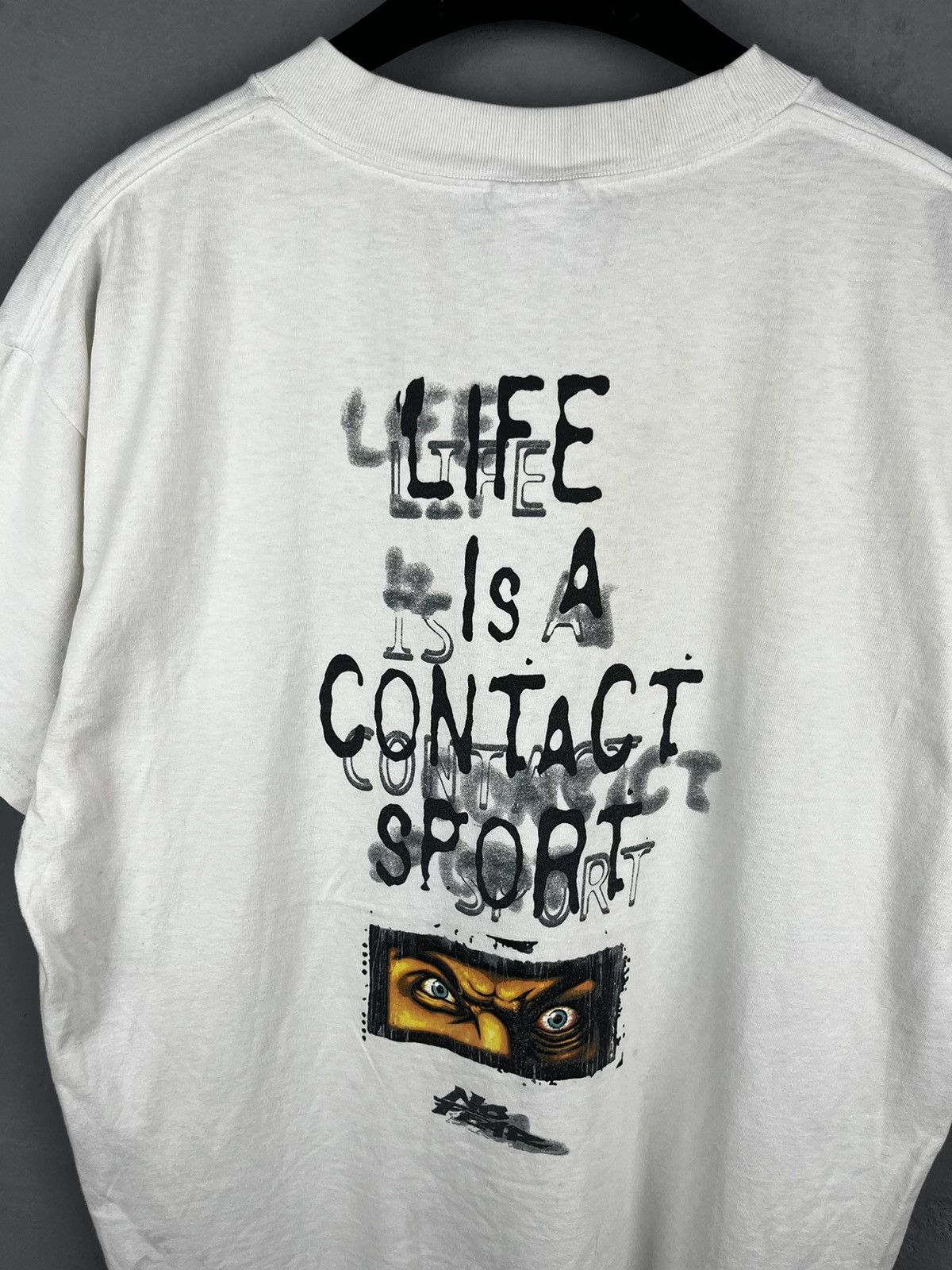 No Fear × Vintage Vintage 90s No Fear T-Shirt / "If It Has Wheels Or A Skirt" Size US L / EU 52-54 / 3 - 2 Thumbnail