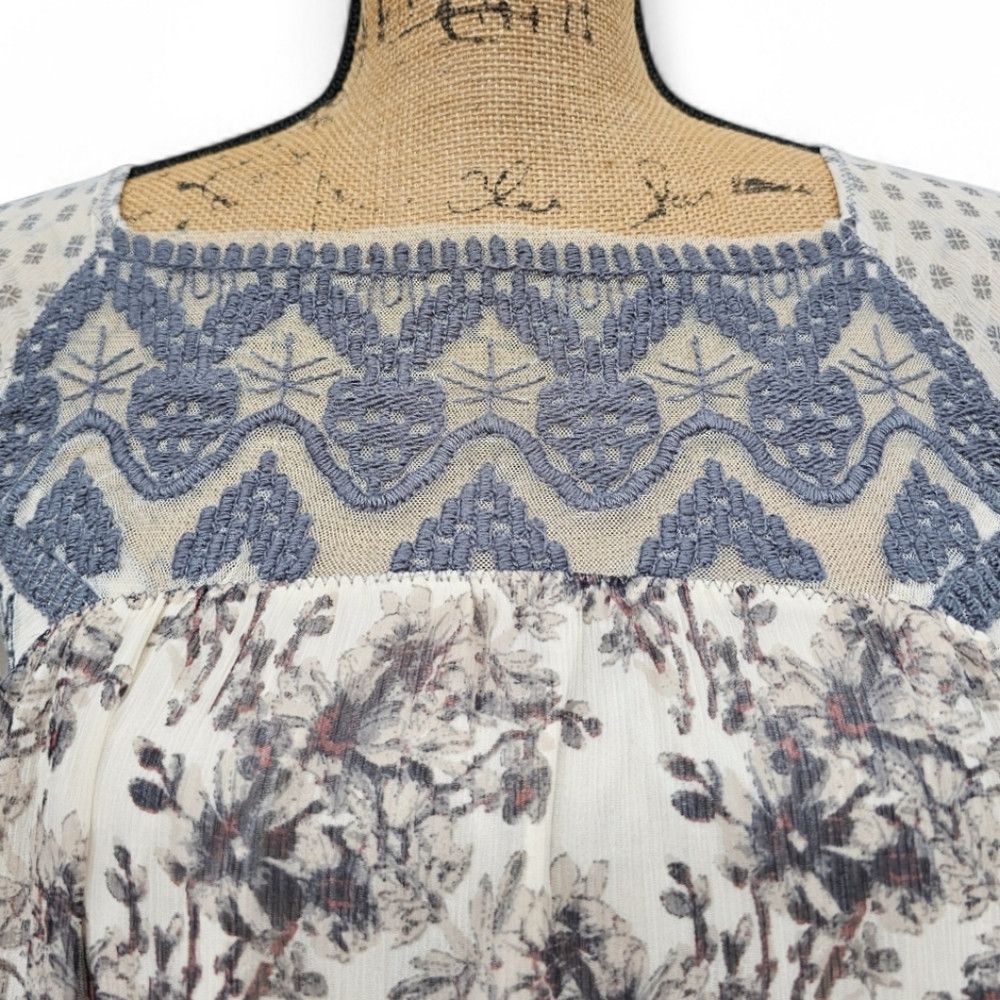 Free People Free People Elsie Sheer Lace Boho Dress Midnight Garden Flo Size XS / US 0-2 / IT 36-38 - 4 Thumbnail