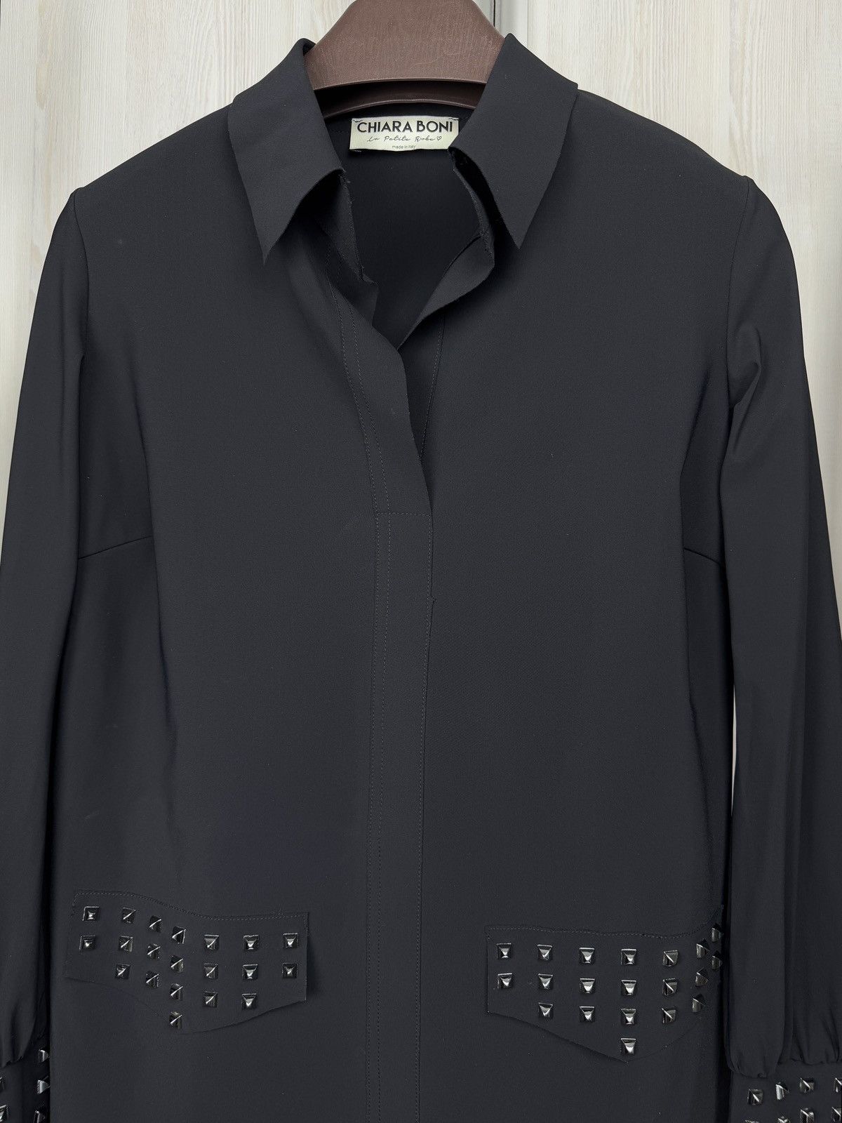 Chiara Boni Chiara Boni La Petite Robe Black LongSleeve Above Knee Dress Size M / US 6-8 / IT 42-44 - 3 Thumbnail