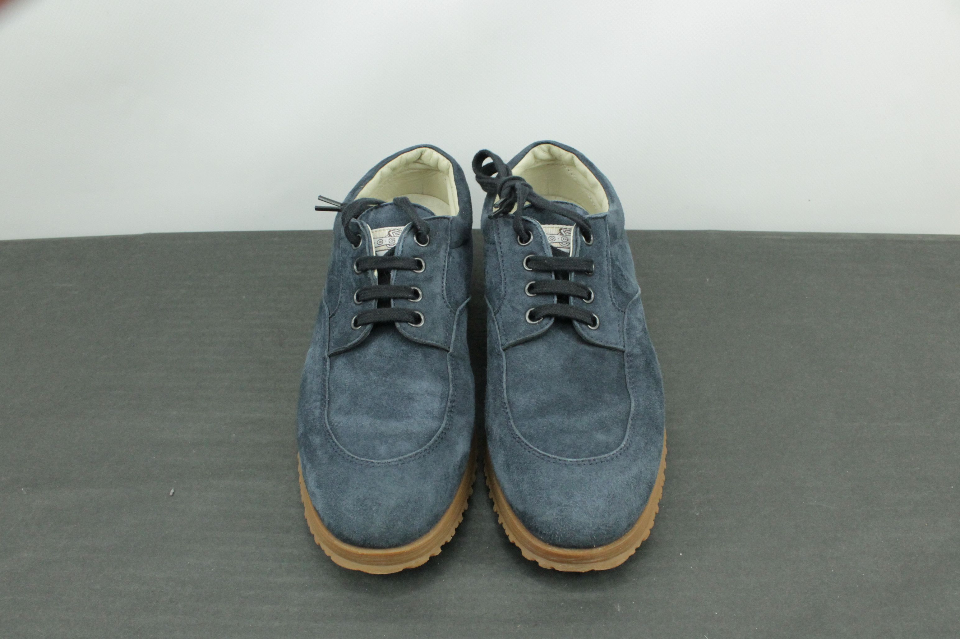 Hogan Hogan Blue Suede Traditional Low Top Lace Up Shoes Size US 8.5 / IT 38.5 - 6 Thumbnail