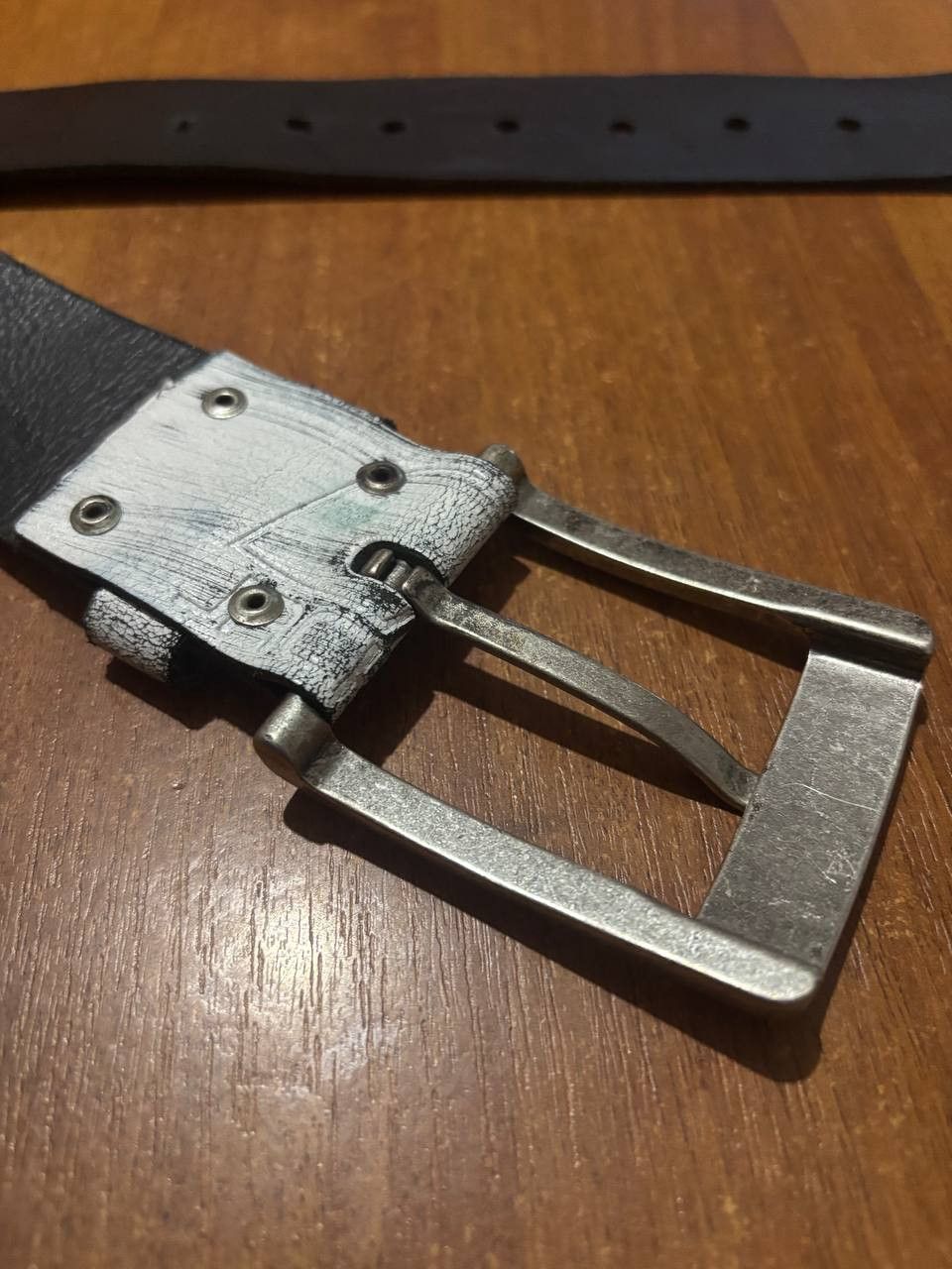 Jack & Jones Jack & Jones Logo Leather Belt – Distressed Grey – Size 95 Size 32 - 5 Thumbnail