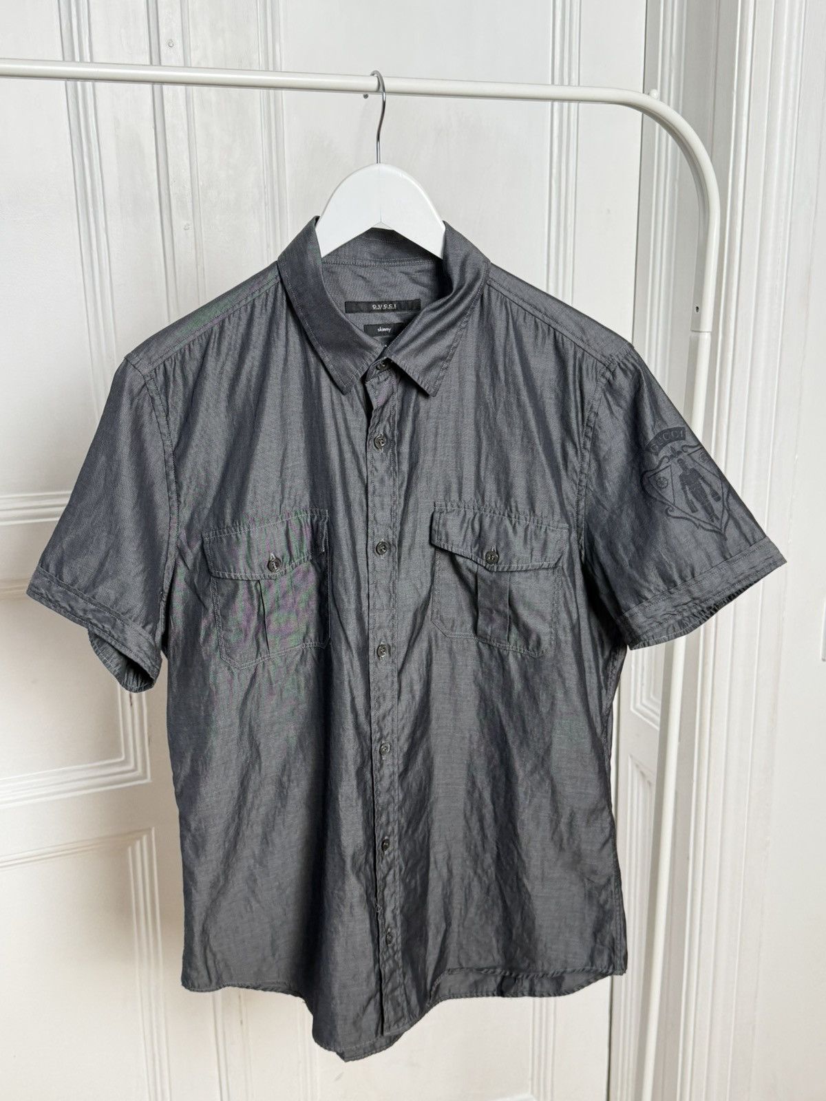 Gucci Gucci Logo short sleeve shirt S-M Size US M / EU 48-50 / 2 - 2 Thumbnail