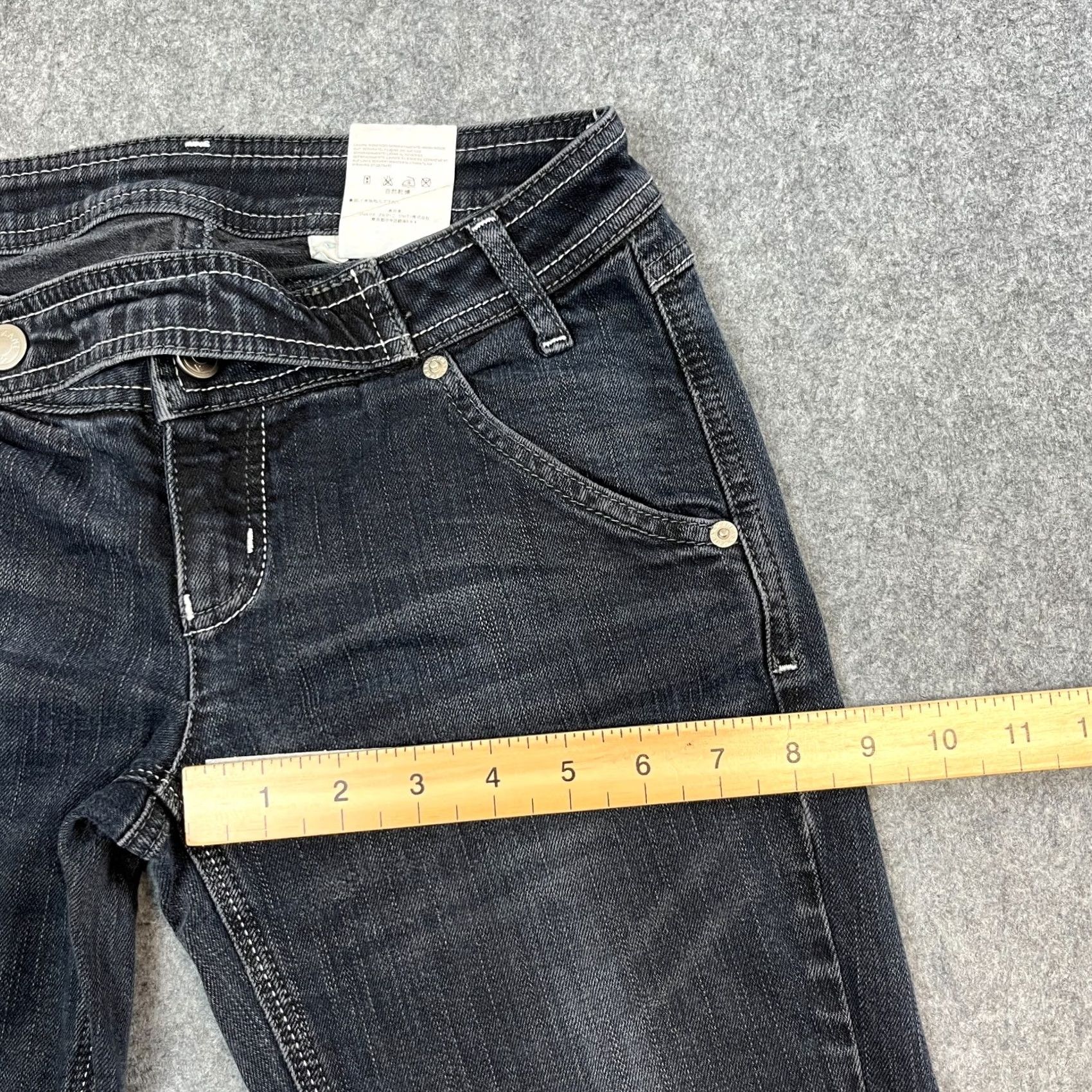 Vintage Armani Jeans Jeans Slim Skinny 28 32 UK10 Blue Low Rise AJ Sequin Spellout Womens Style: Skinny Baggy? Size 32" / US 10 / IT 46 - 5 Thumbnail