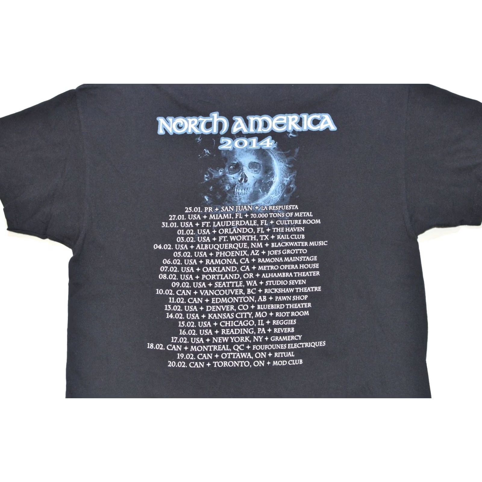 Anvil VINTAGE Anvil Shirt Mens XL Rare Leaves' Eyes Spirits Masquerade North America 2014 Tour T-Shirt Black XL Men's Spirit Eye 2010s Mascot Tour Size US XL / EU 56 / 4 - 7 Thumbnail