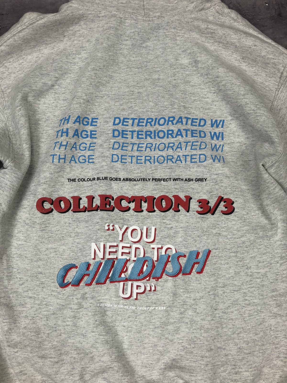 Vintage Childish Hoodie TGF Grey & Blue Original hoodie 3/3 Size US S / EU 44-46 / 1 - 6 Thumbnail