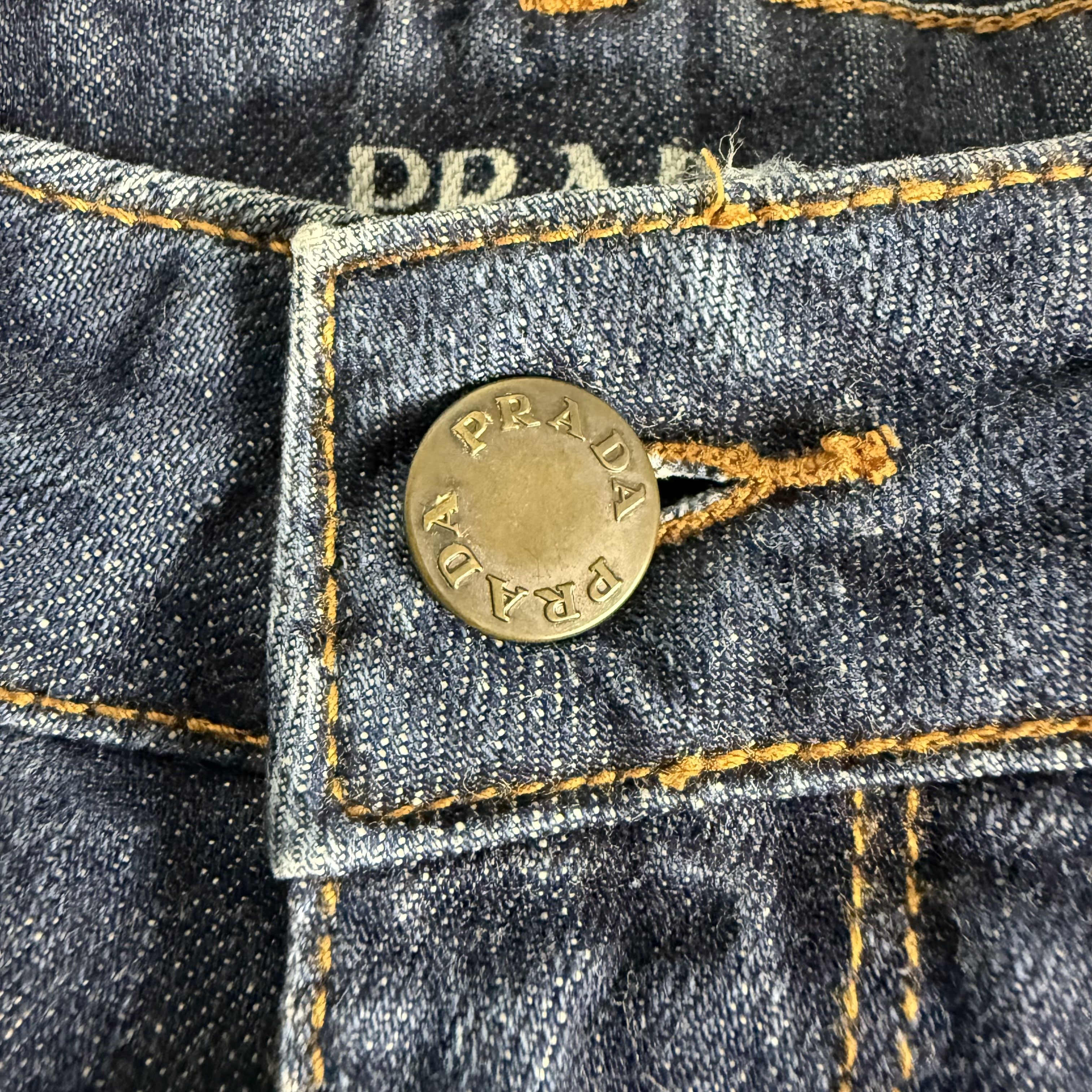 Prada 🔥RARE🔥Vintage Prada Easy Fit Washed Indigo Denim Jeans Size US 33 - 9 Thumbnail
