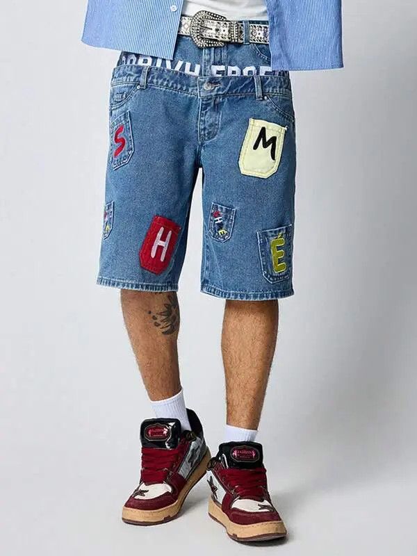 Japanese Brand Fumina x ishi Doule Waistband Y2k Shorts Jorts Denim Size US 32 / EU 48 - 6 Thumbnail