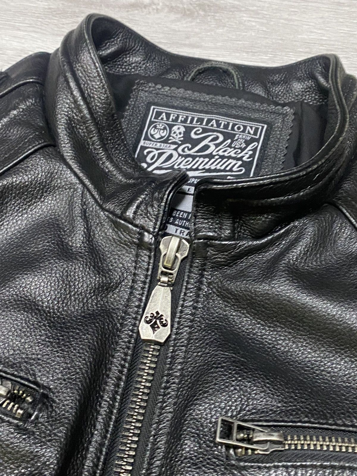 Affliction Affliction style big 3d cross Affiliation leather jacket Size US M / EU 48-50 / 2 - 7 Thumbnail