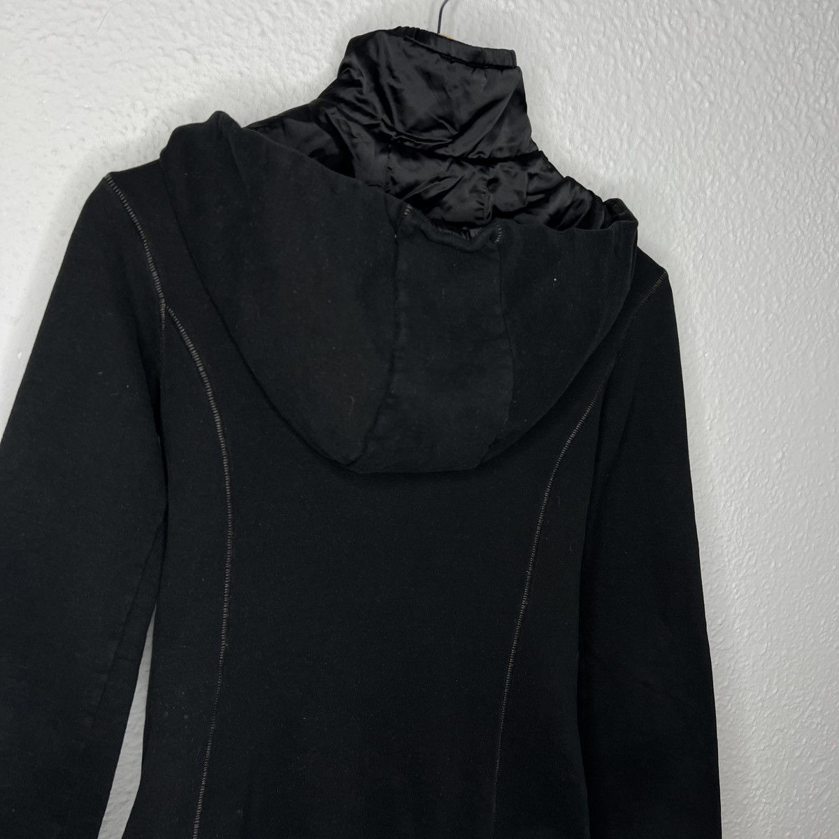 Designer × Prada Prada Hoodie Zip Up Black Nylon Hood Logo Sweatshirt Size XS / US 0-2 / IT 36-38 - 9 Thumbnail