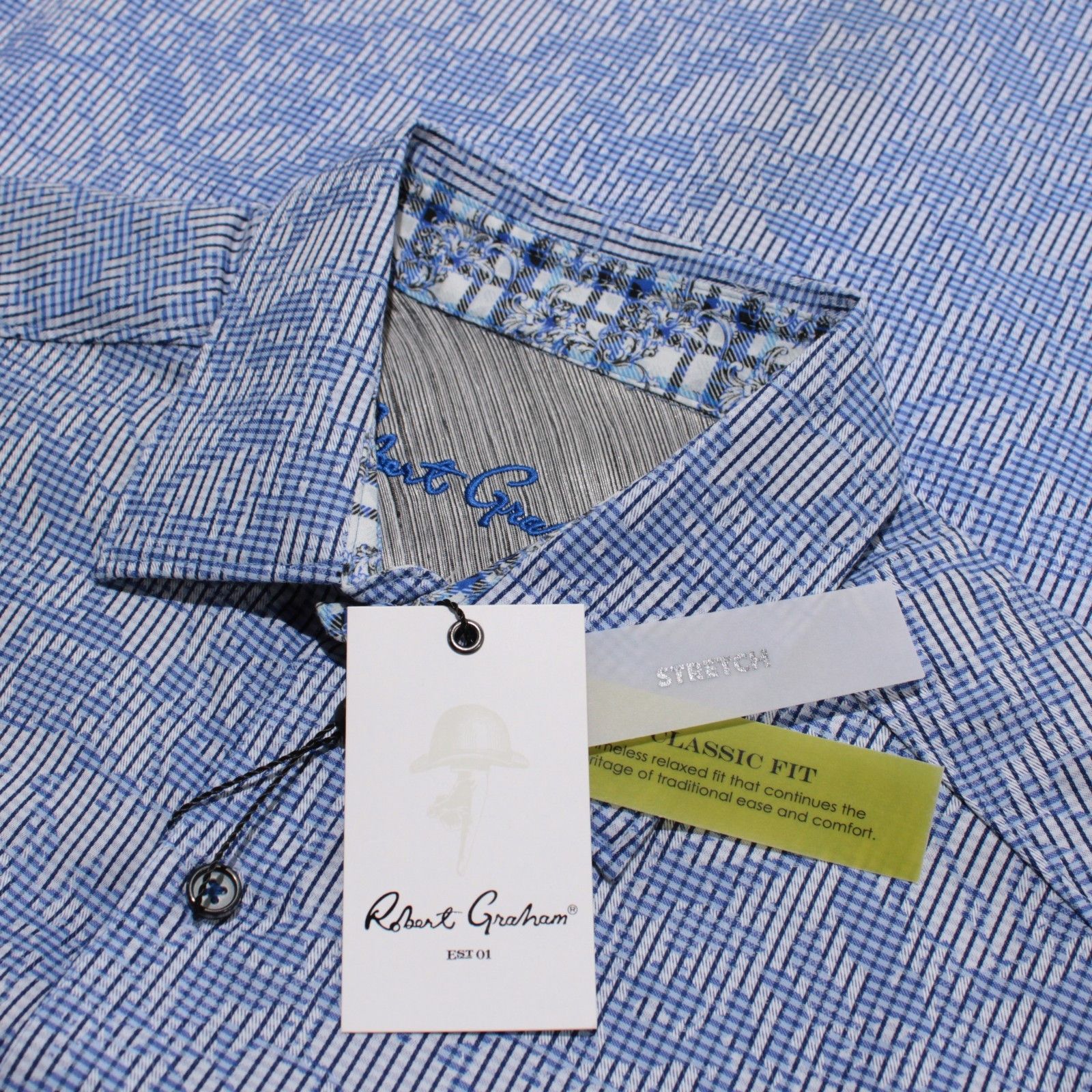 Robert Graham Robert Graham New with tags Shirt Size S US In Blue Size US S / EU 44-46 / 1 - 1 Thumbnail