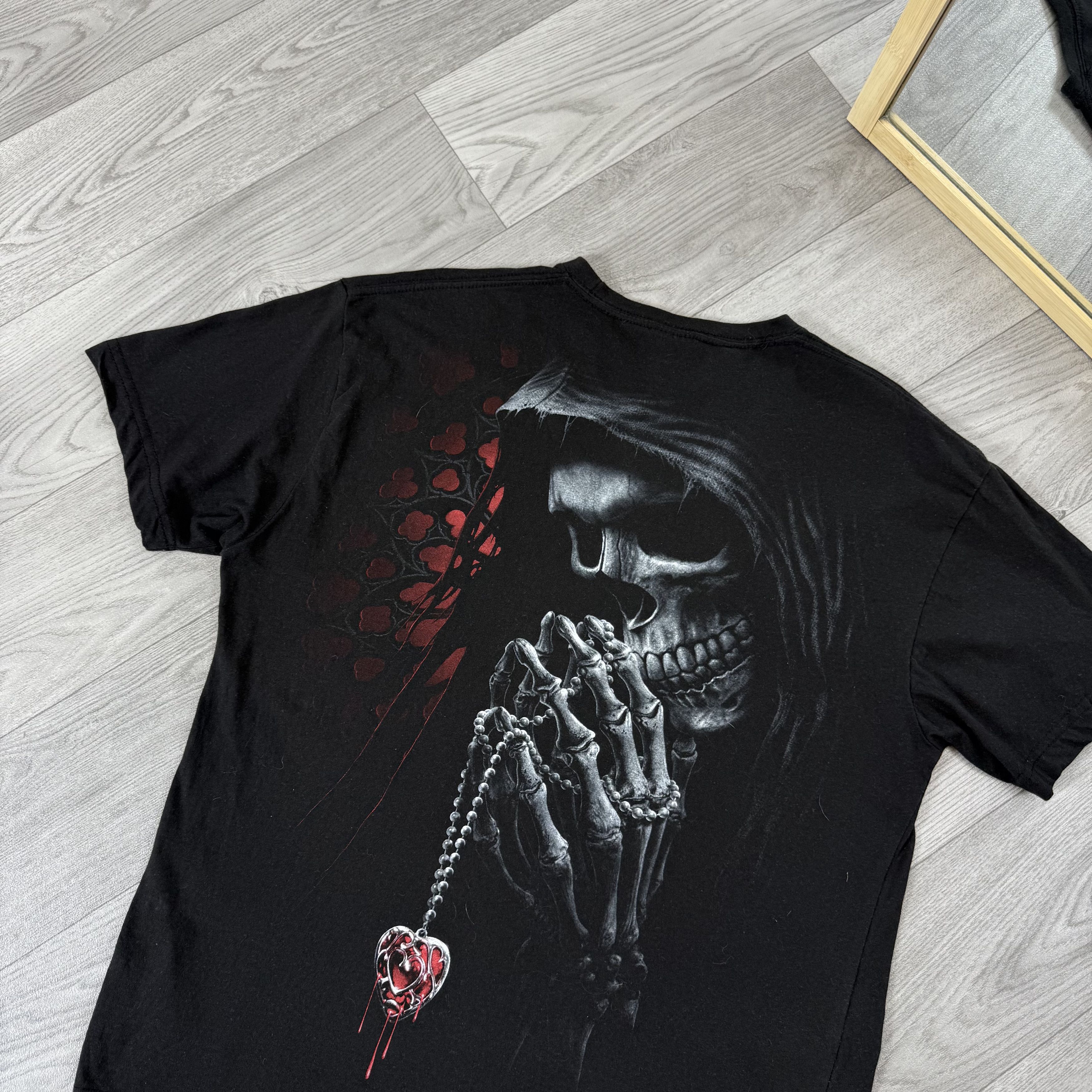 Vintage Vintage Spiral Death and Angel 90s Graphic Black Tee Shirt M Size US M / EU 48-50 / 2 - 7 Thumbnail