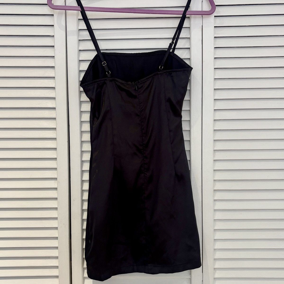 PrettyLittleThing PrettyLittleThing Elegant Black Silk Mini Dress NWT Size XS / US 0-2 / IT 36-38 - 5 Thumbnail