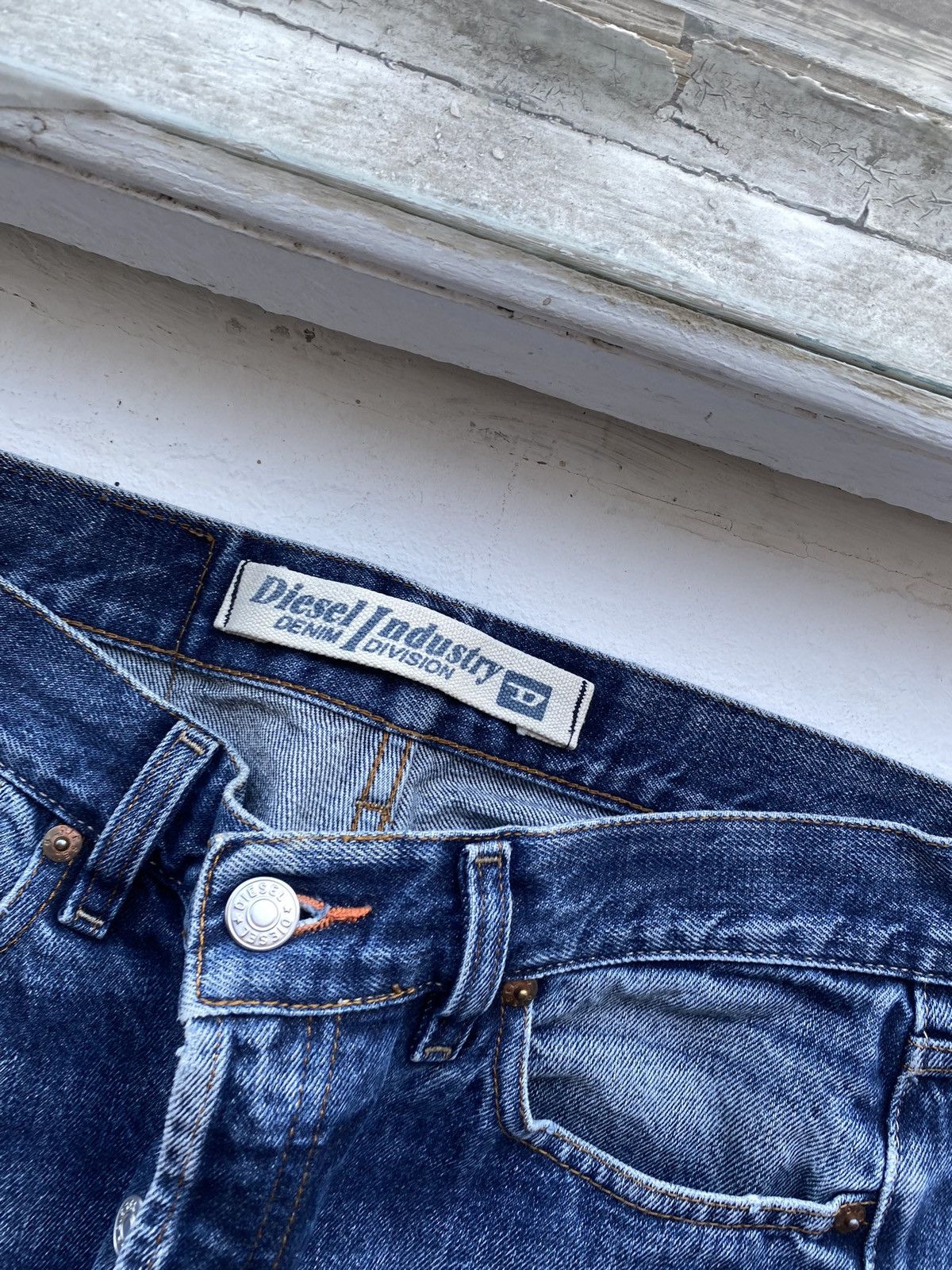 Diesel 🔥OPIUM Diesel Distressed OG Blue Denim Punk GOTHIC Jeans 💲 Size US 31 - 3 Thumbnail