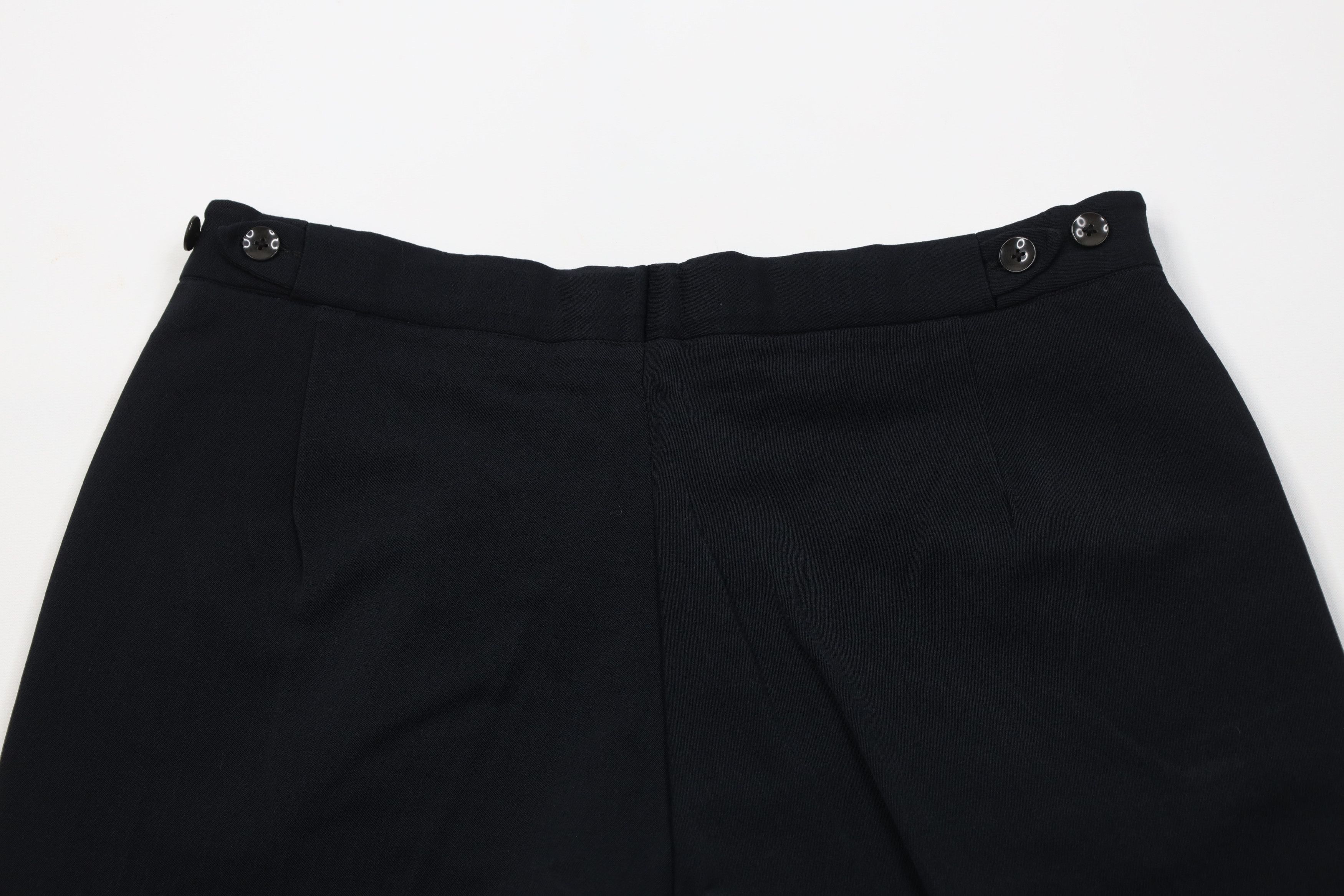 Vintage 50s Streetwear Gabardine Capris Pants Black Japan