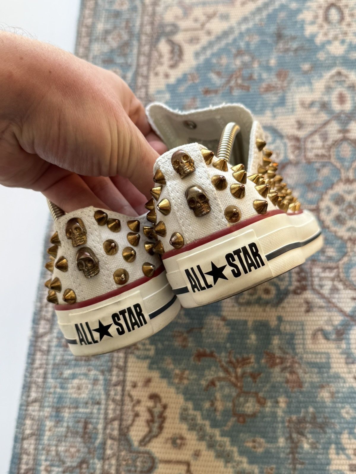 Converse Rare Converse Maltese Lab All Stars Studs Skull Shoes Sz36,5 Size US 6.5 / IT 36.5 - 2 Thumbnail
