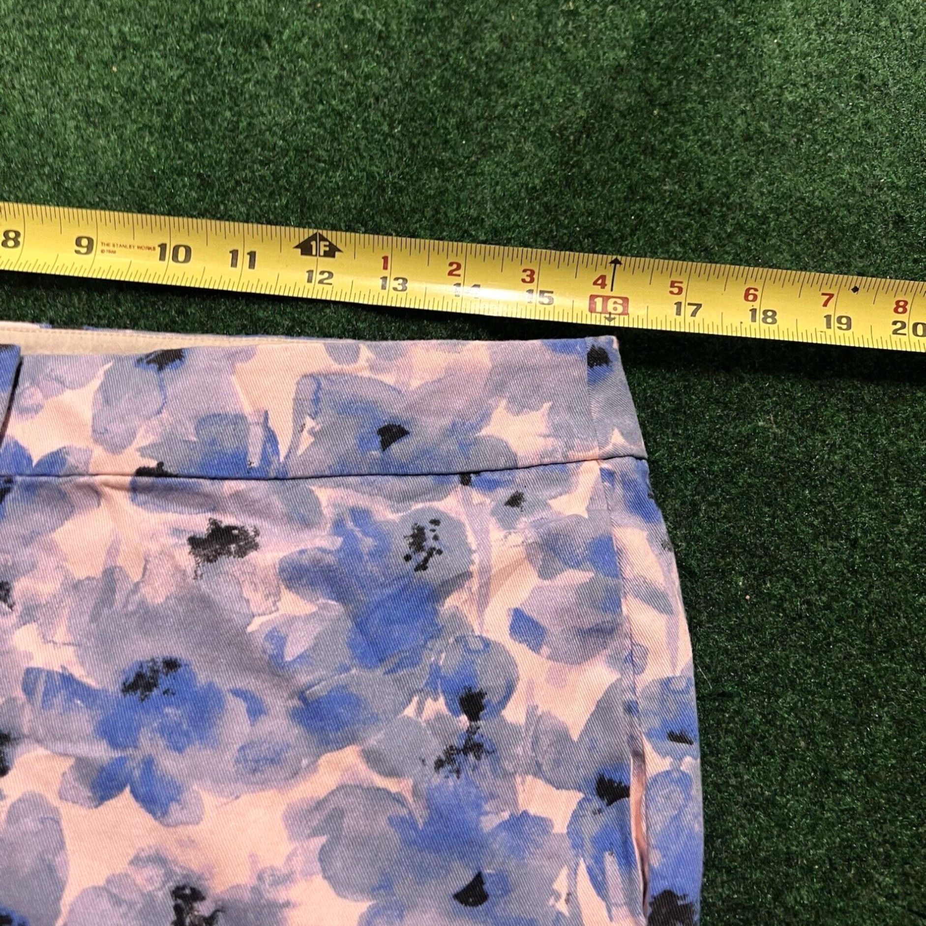 J.Crew J Crew Women's Sz 6 Stretch Chino Shorts Blue Flowers Print Preppy Summer Size 28" / US 6 / IT 42 - 7 Thumbnail