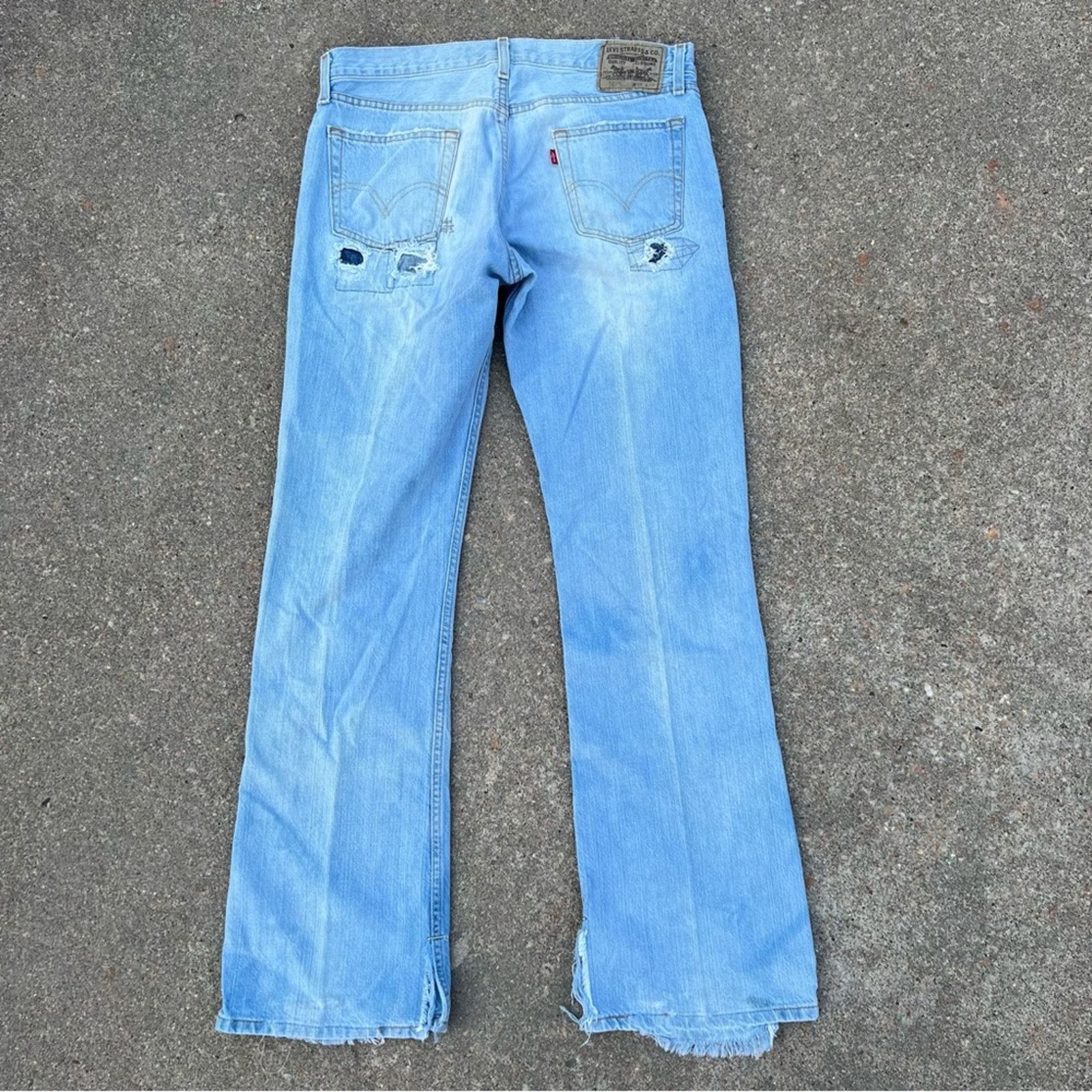 Levi's Levi’s 527 Low Boot Cut Jeans upcycle patch art Jack Daniels Size US 34 / EU 50 - 7 Thumbnail