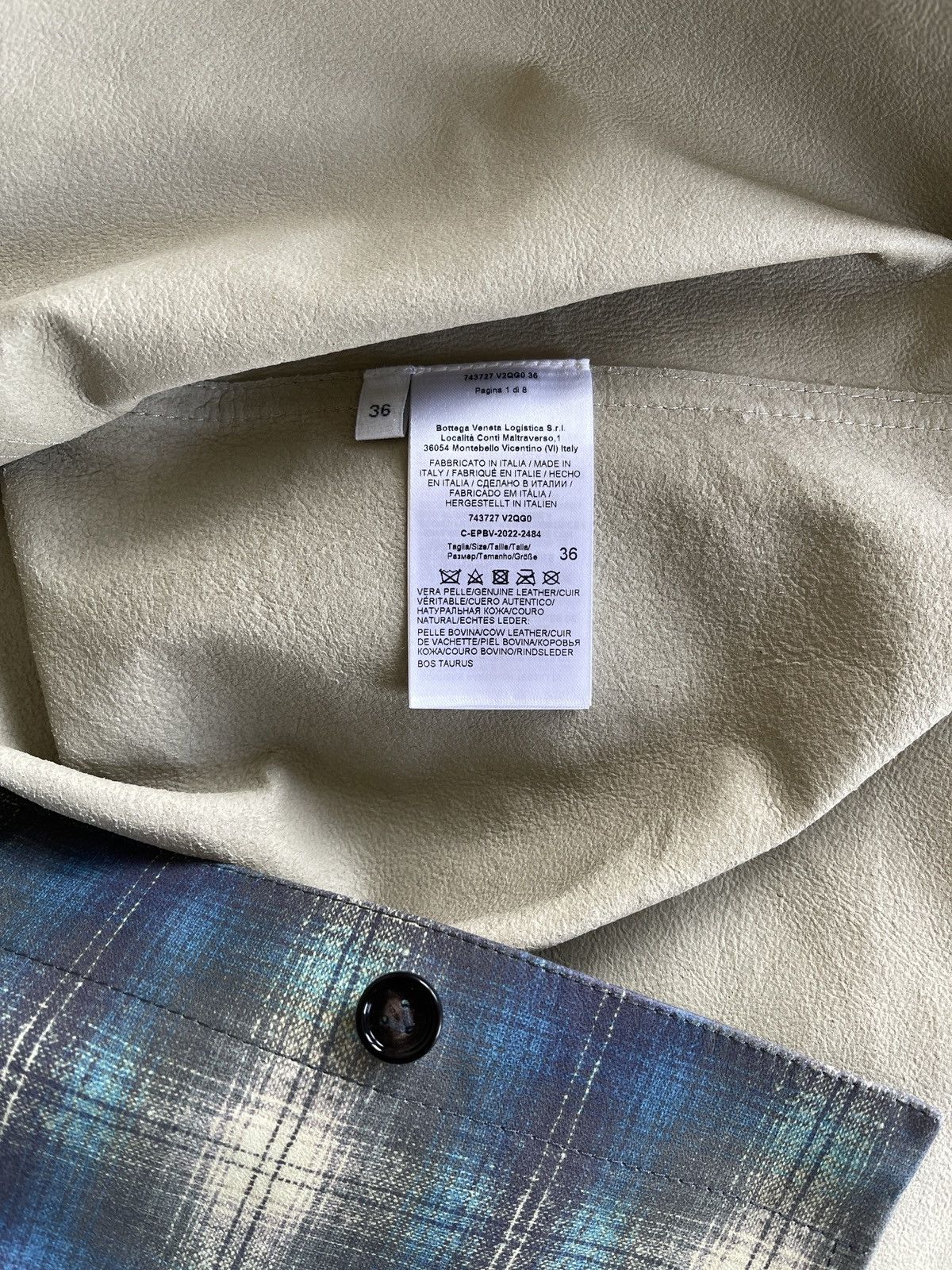 Bottega Veneta Runway Flannel Printed Leather Shirt BNWT Size XS / US 0-2 / IT 36-38 - 6 Thumbnail