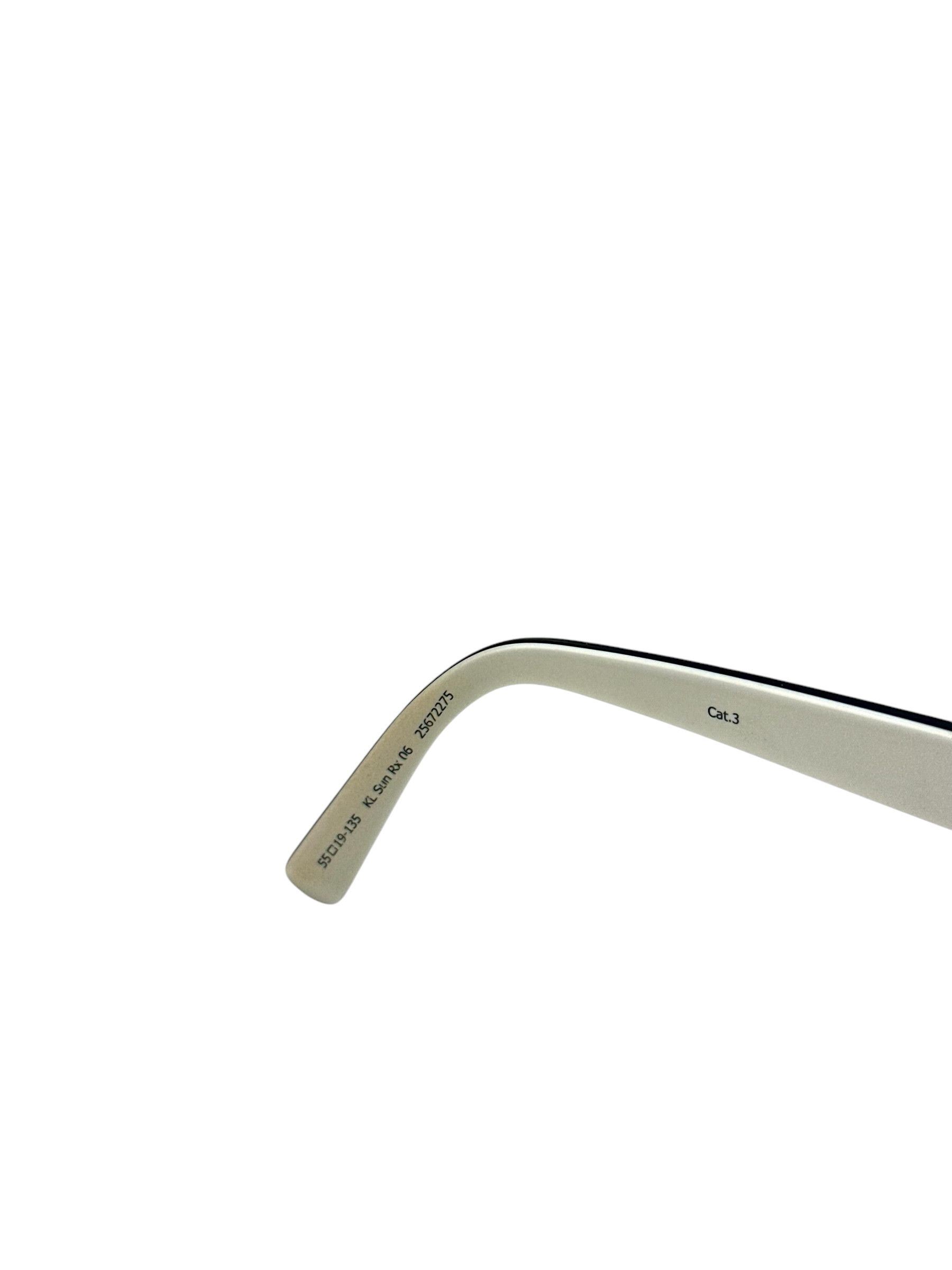 Karl Lagerfeld Karl Lagerfeld Square Two Tone Sunglasses Size ONE SIZE - 7 Thumbnail