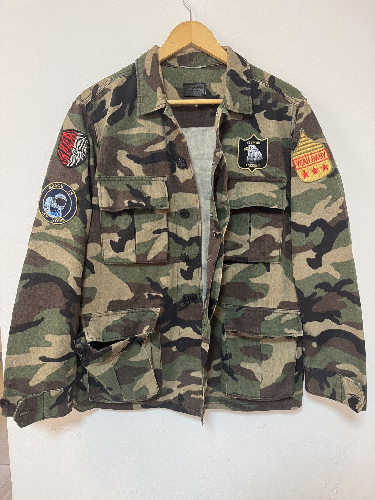 Saint Laurent Paris Saint Laurent Camo Military Jacket SS16 Size US XS / EU 42 / 0 - 1 Thumbnail