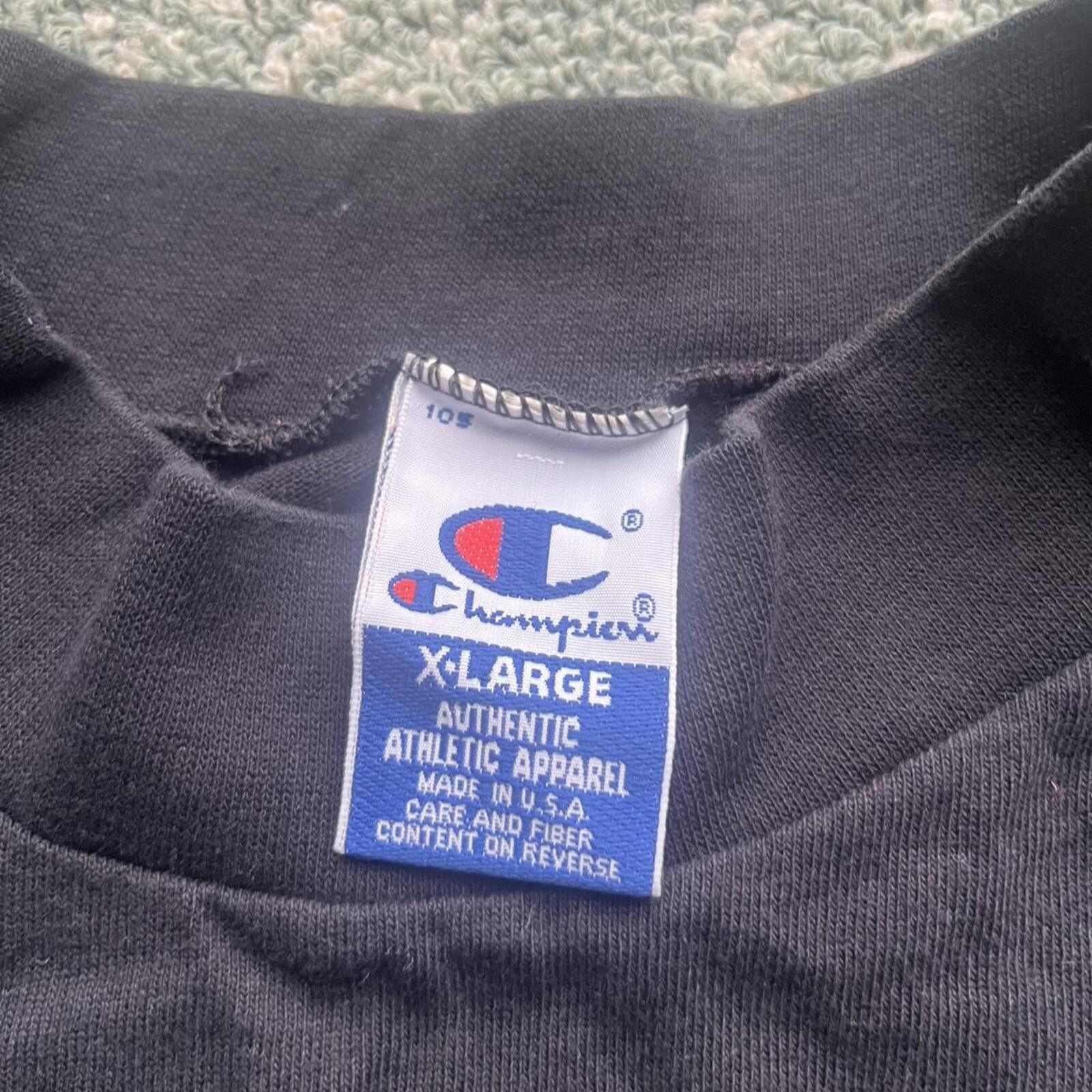 Champion 1990's Champion Long Sleeve Embroidered Neckline Logo Sz XL Size US XL / EU 56 / 4 - 3 Thumbnail