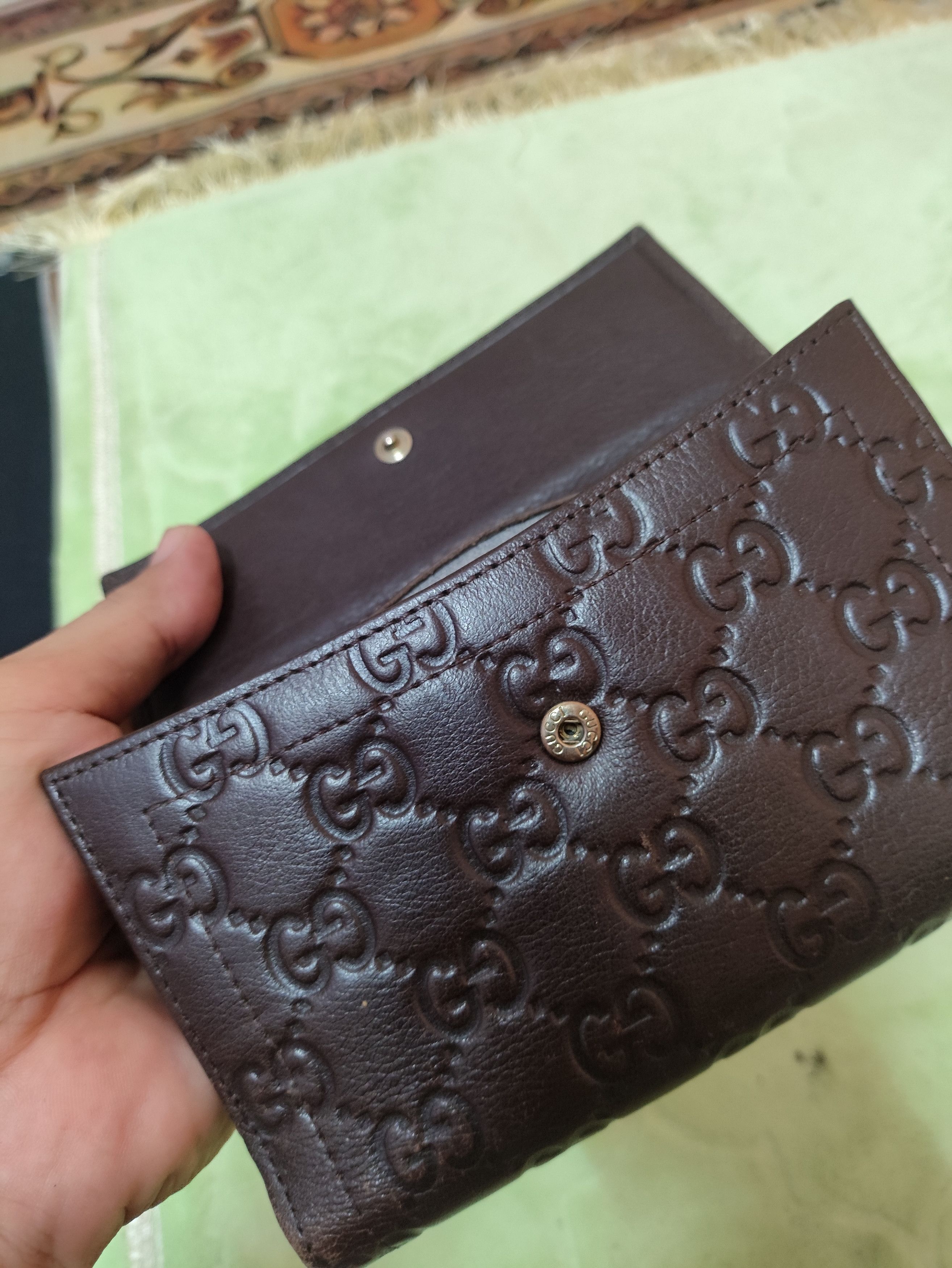 Leather × Vintage OLD Vintage Leather (G u c c i) Wallet with Steel Logo Size ONE SIZE - 19 Thumbnail