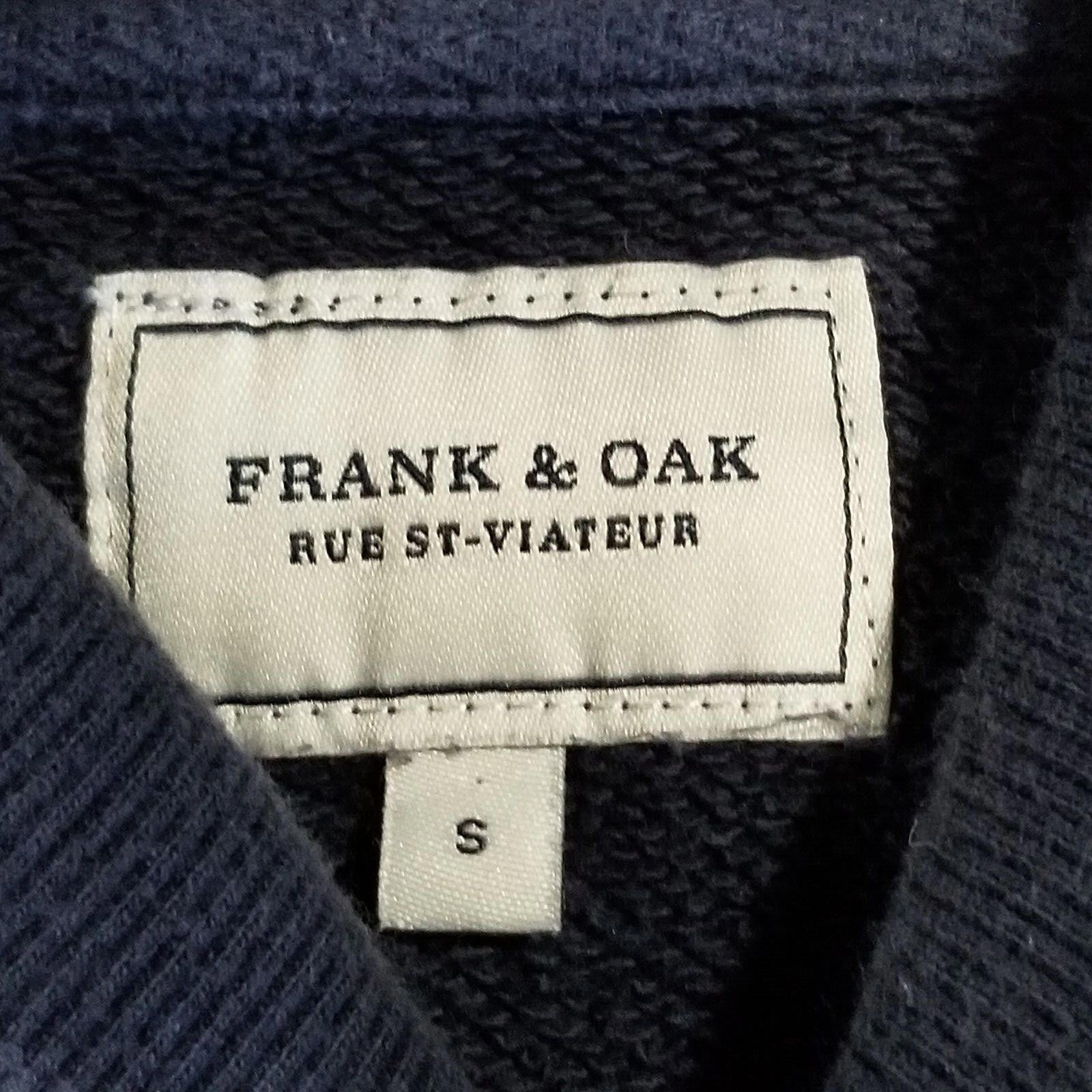 Frank & Oak Frank & Oak Small Navy Sweater W/ Crossed Collar Neck 112201 Size S / US 4 / IT 40 - 3 Thumbnail