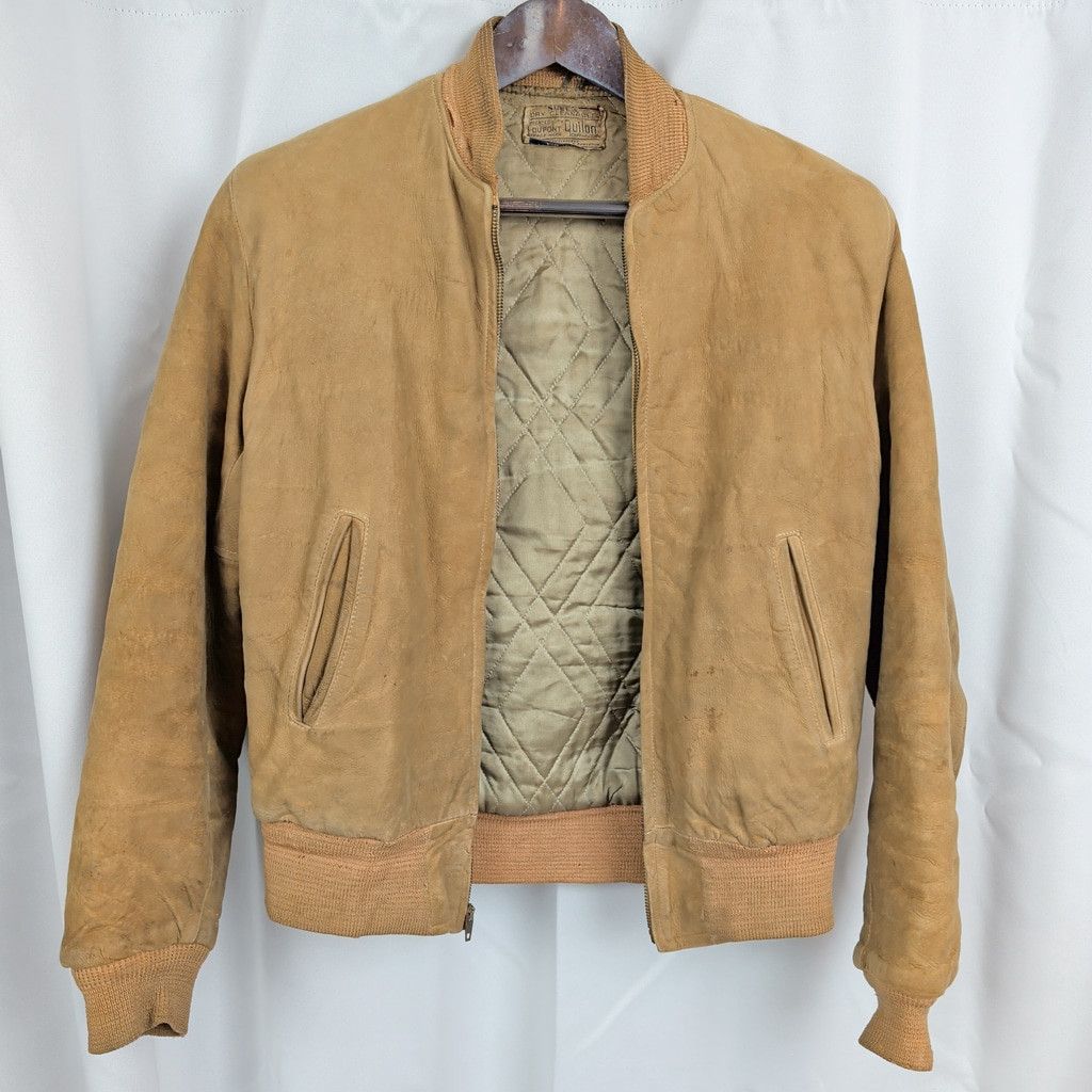 Vintage True Vintage Nubuck Leather Bomber Jacket Size US XS / EU 42 / 0 - 12 Thumbnail