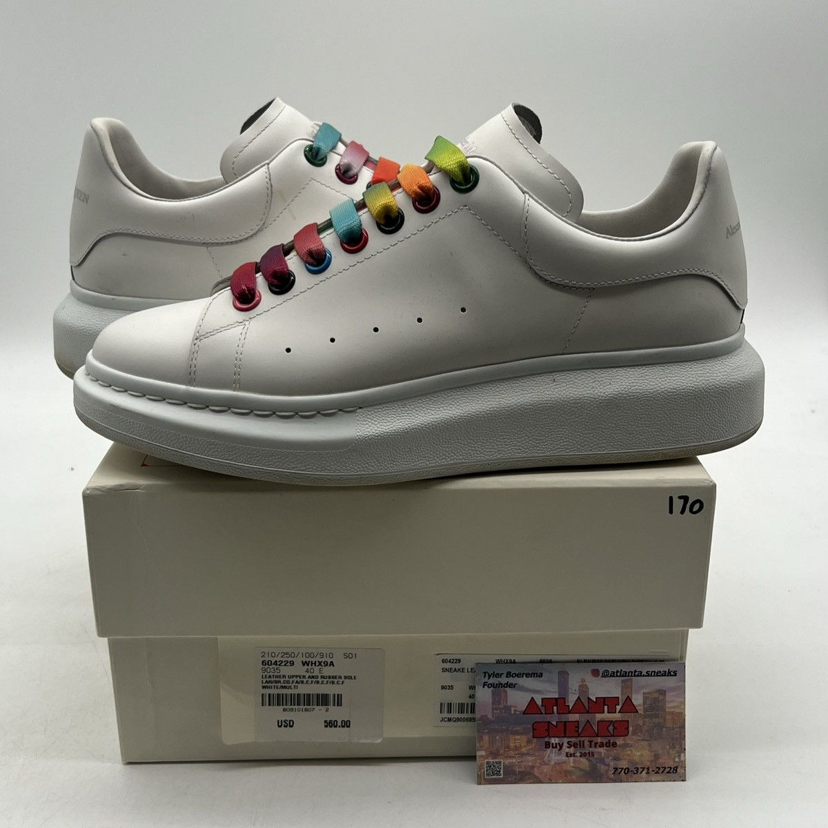Alexander McQueen Alexander McQueen Oversized Sneaker White Rainbow Size US 7 / EU 40 - 1 Thumbnail