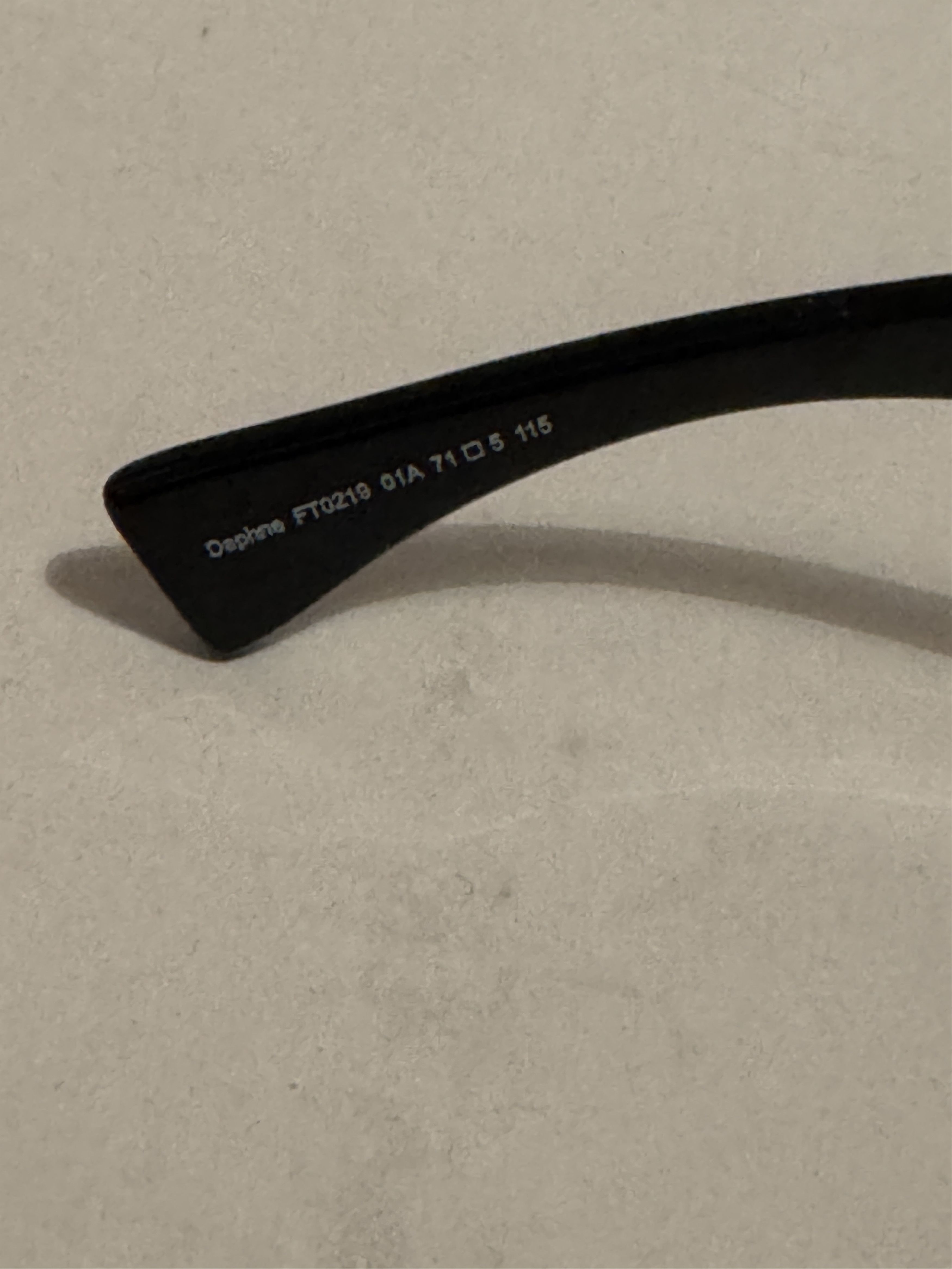 Tom Ford Tom Ford Daphne FT0219 Oversized Cat Eye Black Sunglasses Size ONE SIZE - 7 Thumbnail