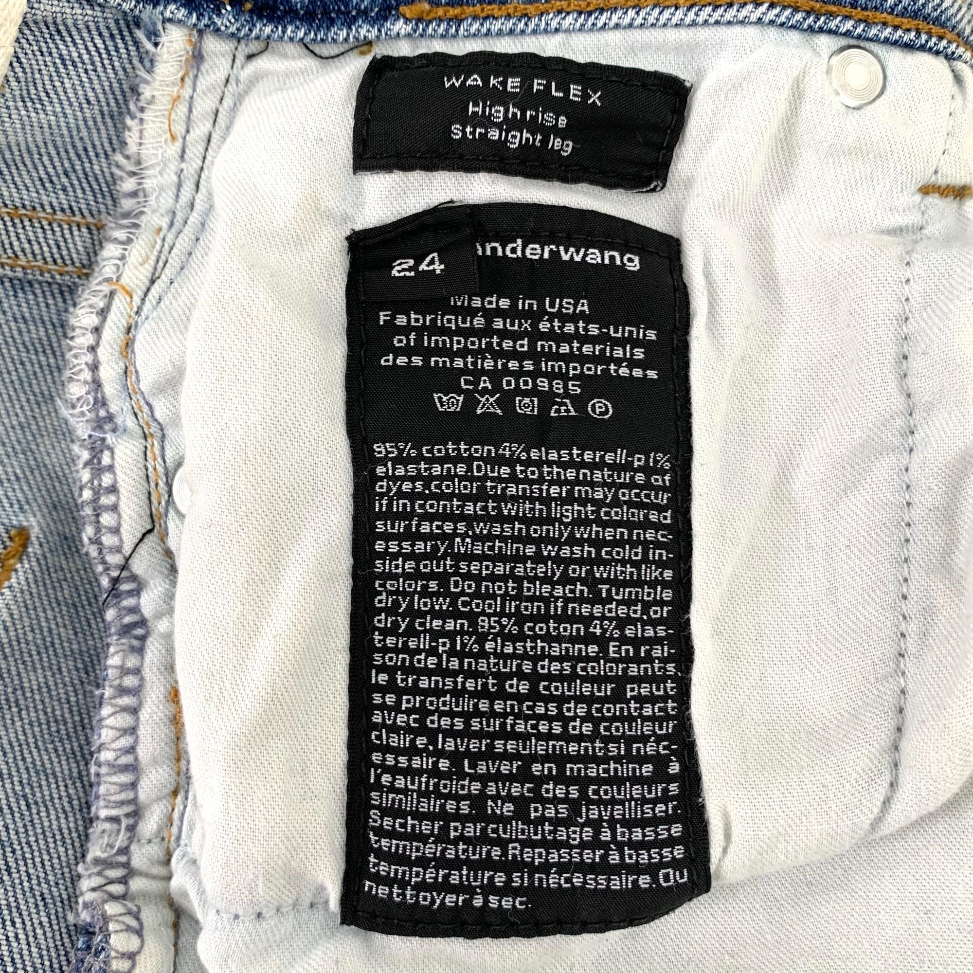 Alexander Wang Alexander Wang Womens High-Waisted Straight-Leg Denim Jeans Size 24" / US 00 / IT 34 - 8 Thumbnail