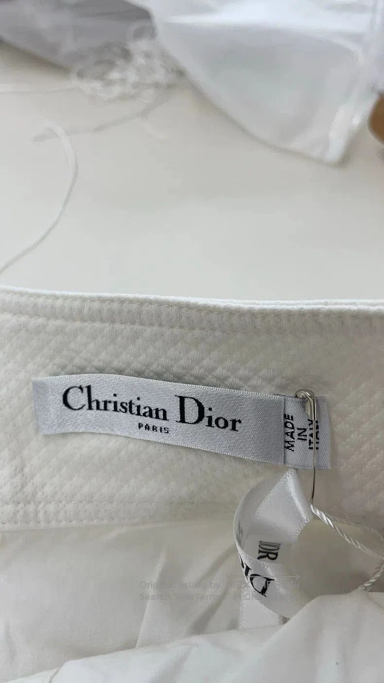 Dior Dior White Plaid Midi Skirt. Size US 38 / EU 54 - 3 Thumbnail