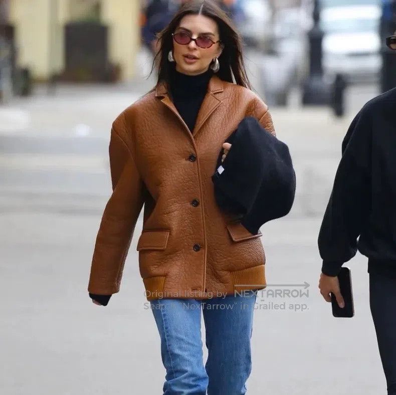 Miu Miu Miu Miu 36 Caramel sheepskin grain coat Size S / US 4 / IT 40 - 2 Thumbnail