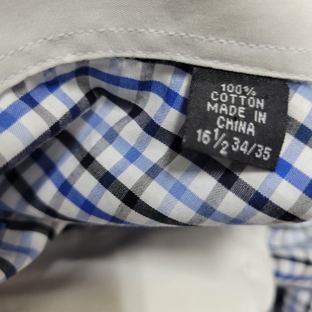 Other Allen Schwartz ABS Men's Plaid Long-Sleeves 16.5 34/35... Size US L / EU 52-54 / 3 - 10 Thumbnail