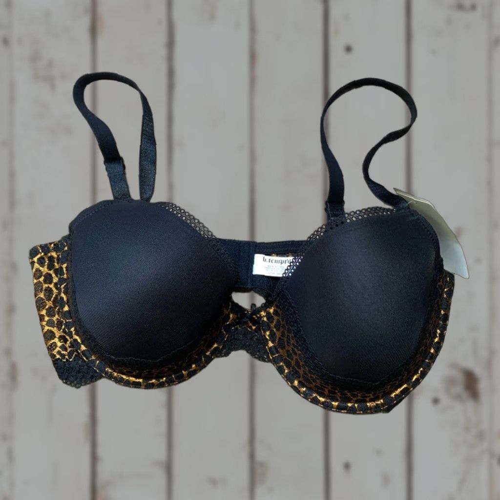 Vintage NWT b. tempt’d Bra T-Shirt Black 34D Women Size ONE SIZE - 1 Thumbnail