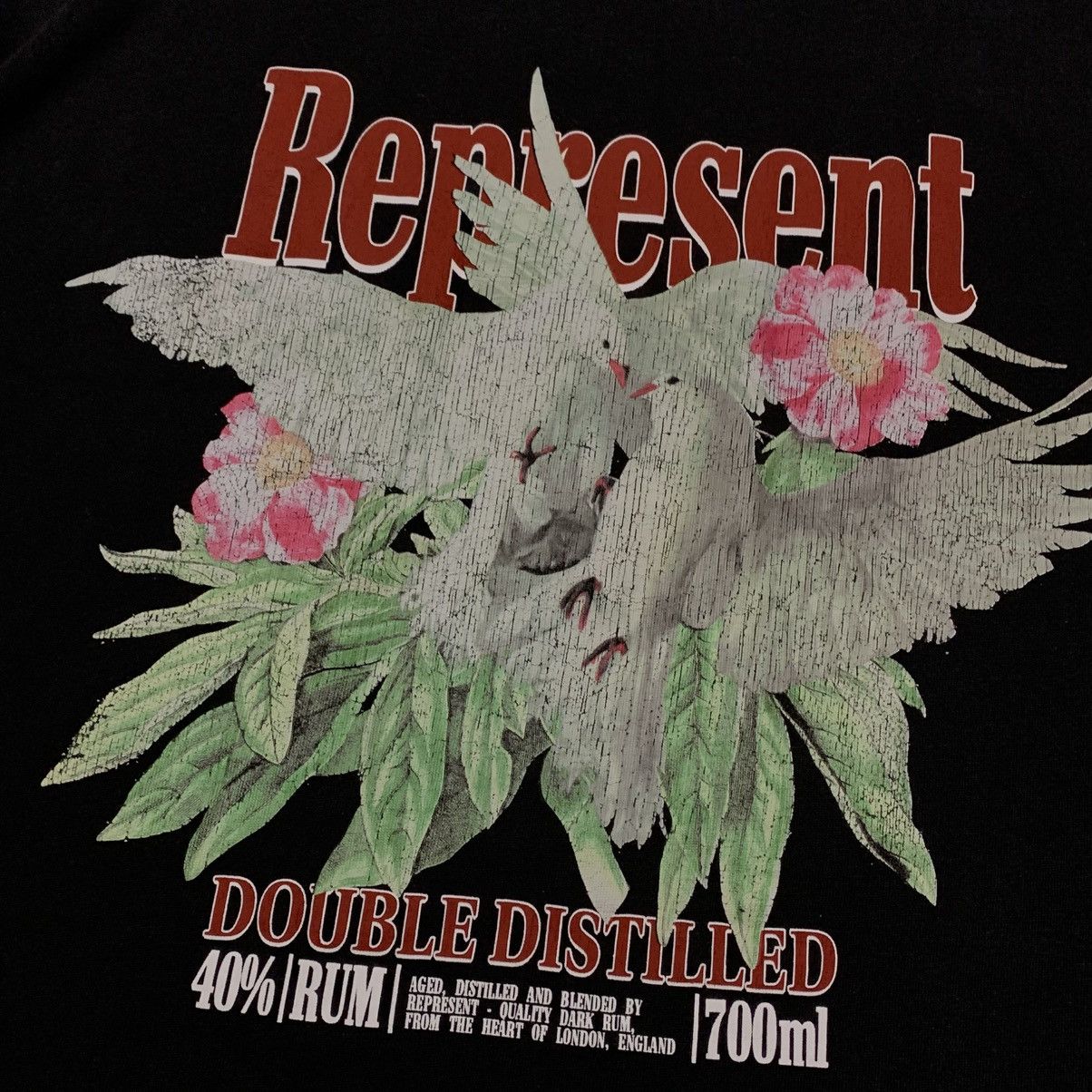 Represent Clo. Represent Large Double Distilled Jet Black Tee Size US L / EU 52-54 / 3 - 3 Thumbnail