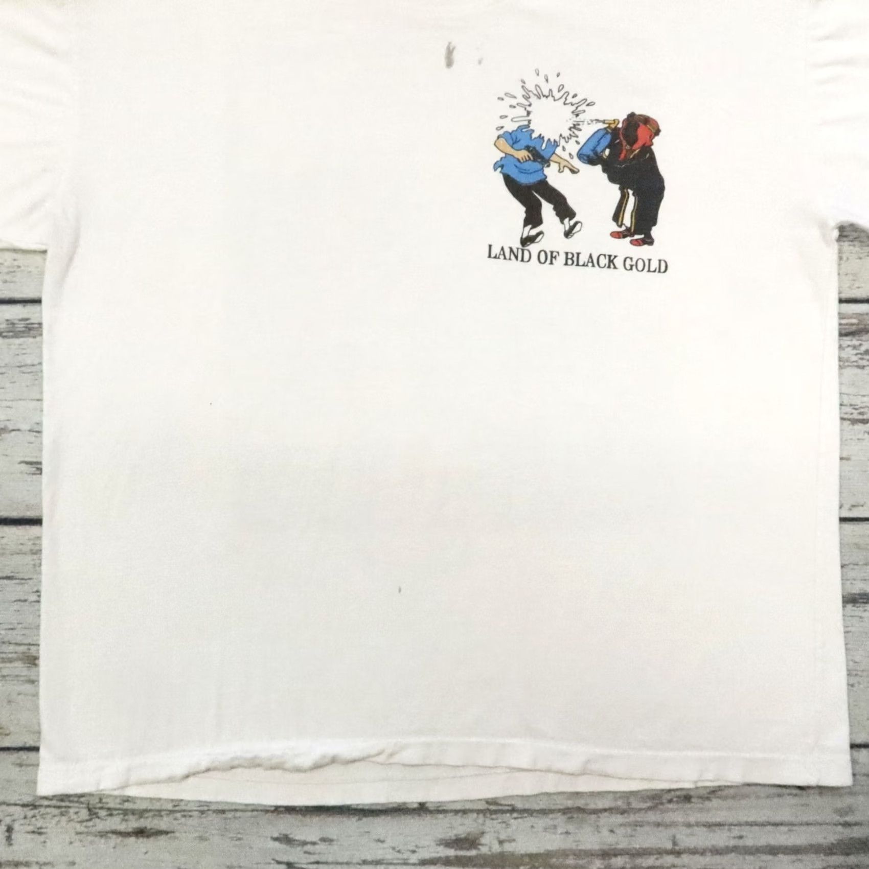 Vintage Vintage Adventures of Tin Tin Land of Black Gold TShirt XL White - Nike Shirt Style? Size US XL / EU 56 / 4 - 4 Thumbnail