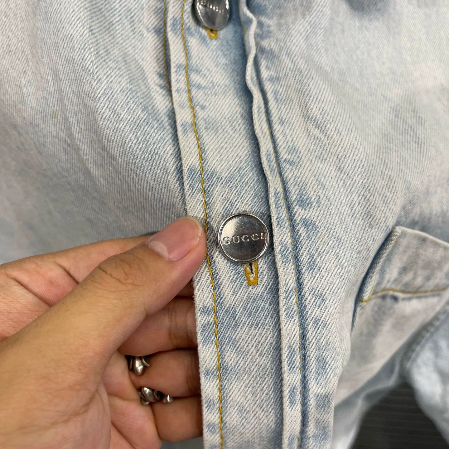 Gucci Gucci 25ss Denim Short-Sleeve Shacket 46 99New Size US S / EU 44-46 / 1 - 4 Thumbnail