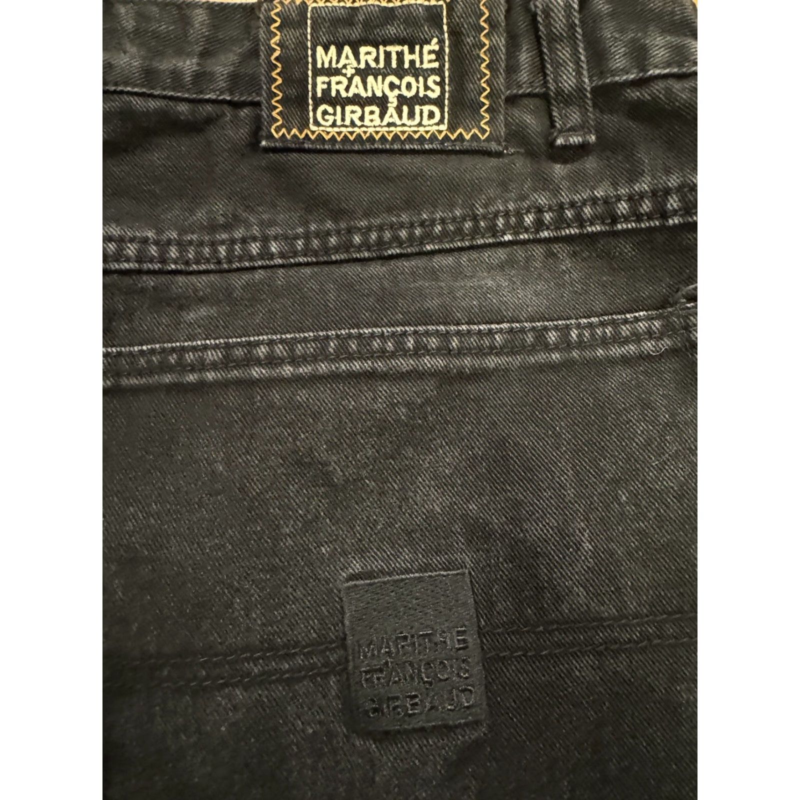 Vintage Marithe Francois Girbaud Denim Shorts Mens Bermuda 90s Y2K Black Wash Size 38/40 Distinctive Tag Size US 40 / EU 56 - 6 Thumbnail