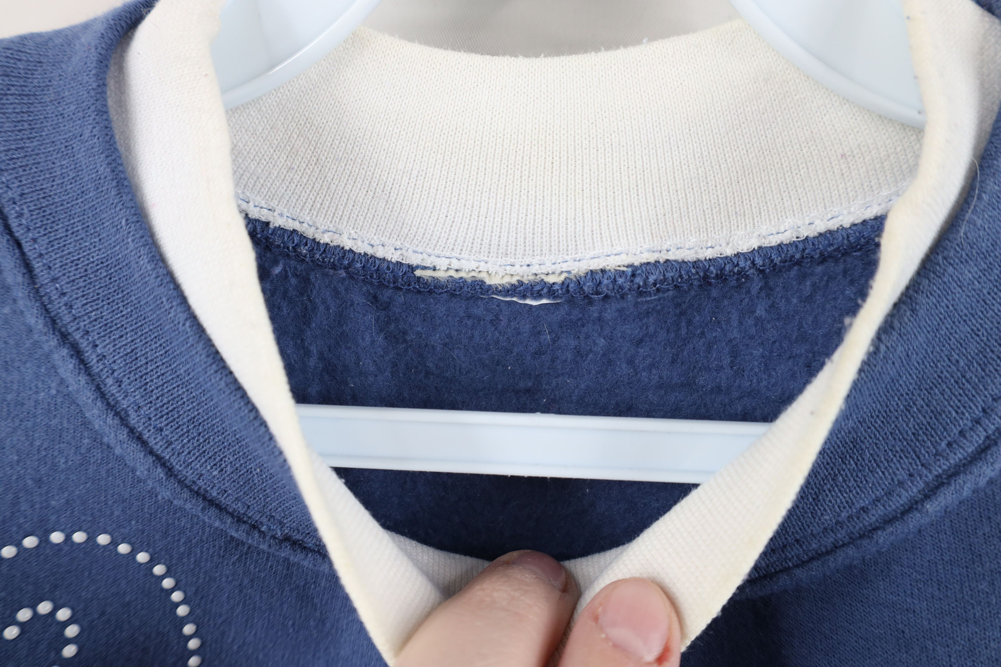 Vintage Vintage 90s Streetwear Nature Fall Leaf Sweatshirt Blue Size L / US 10 / IT 46 - 9 Thumbnail