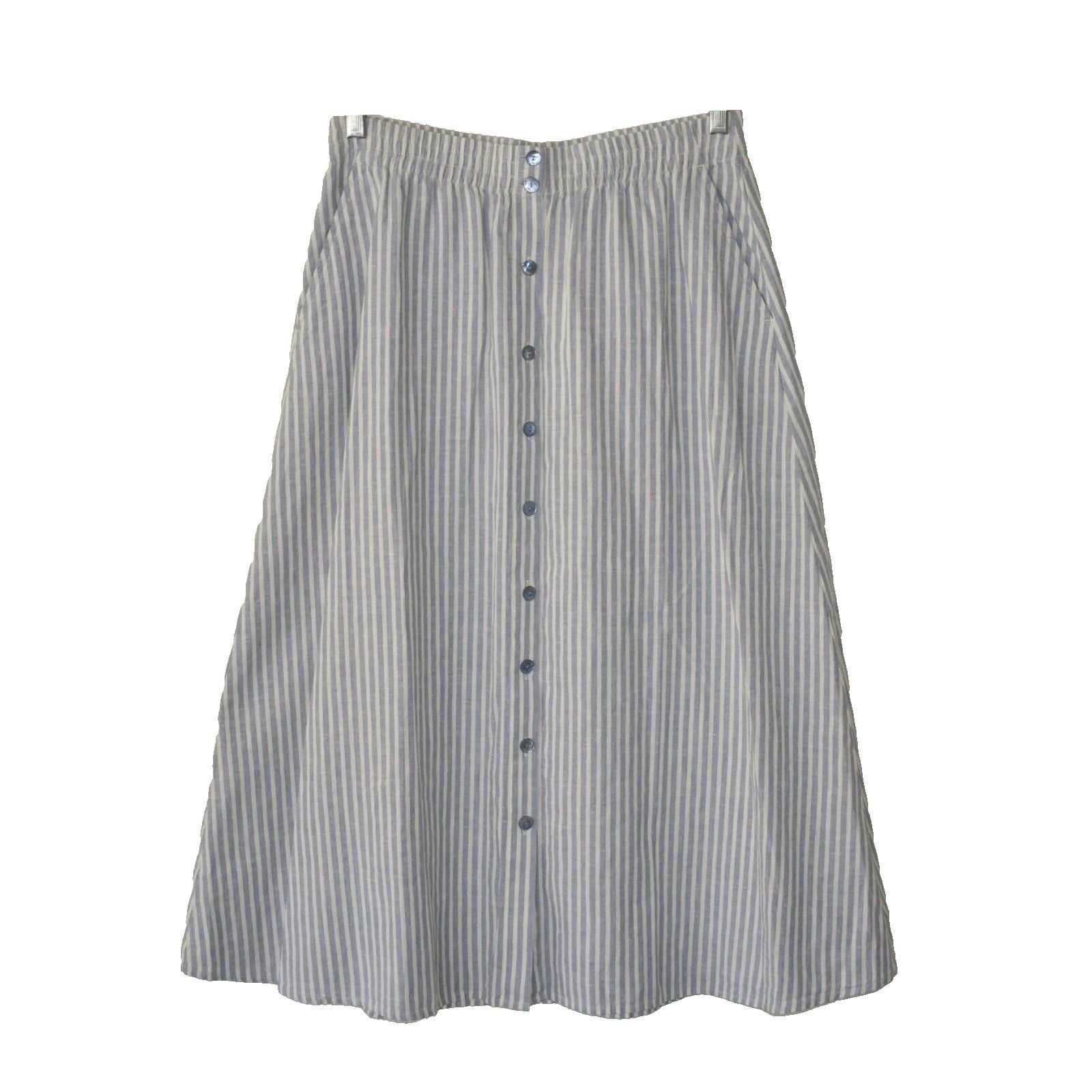 NWT EILEEN FISHER Striped Hemp/Cotton Full Skirt Sz XS $158