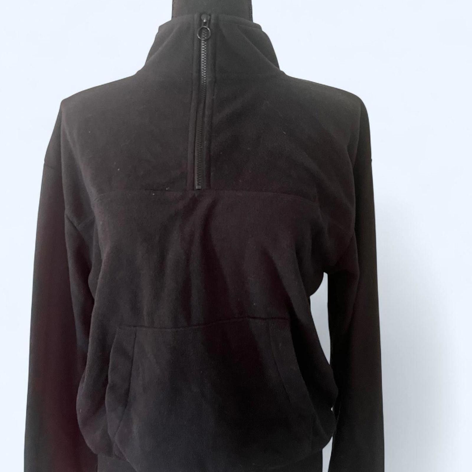 Sonoma SO Lounge Life black quarter zip fleece Size S / US 4 / IT 40 - 2 Thumbnail