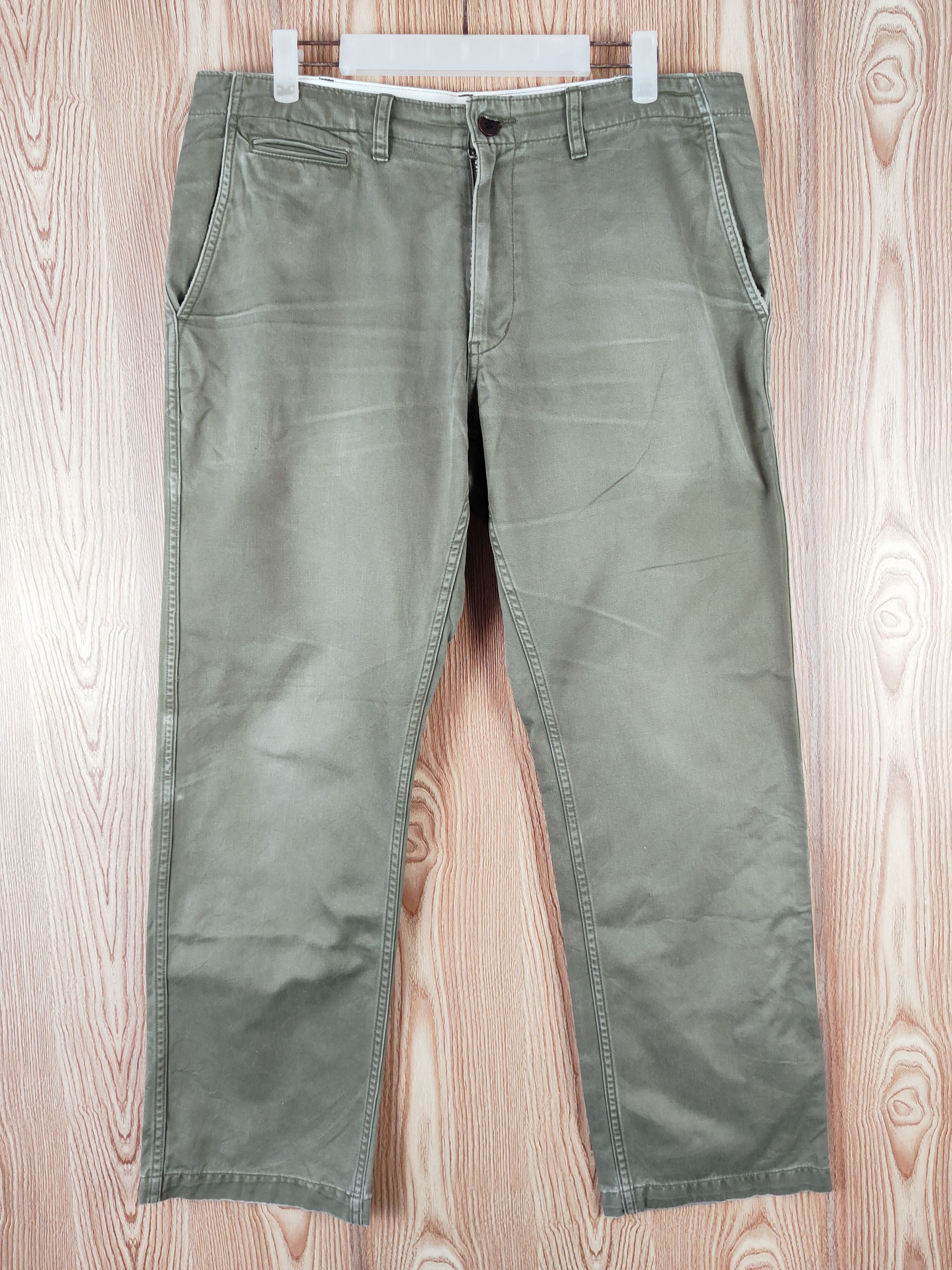 Vintage Uniqlo Faded Green Multipocket Casual Pants