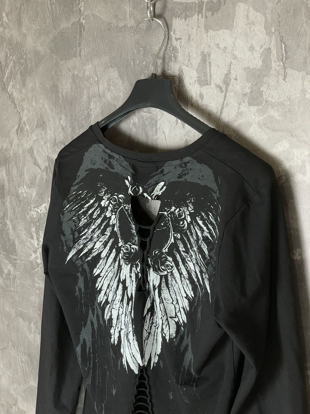 Vintage Vintage Affliction Style Cyber Grunge Y2K Long Sleeve Size L / US 10 / IT 46 - 7 Thumbnail