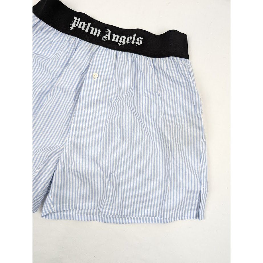 Palm Angels o1rshd1 Size: M/ Classic Logo Striped Boxer Light Blue Size US 32 / EU 48 - 7 Thumbnail