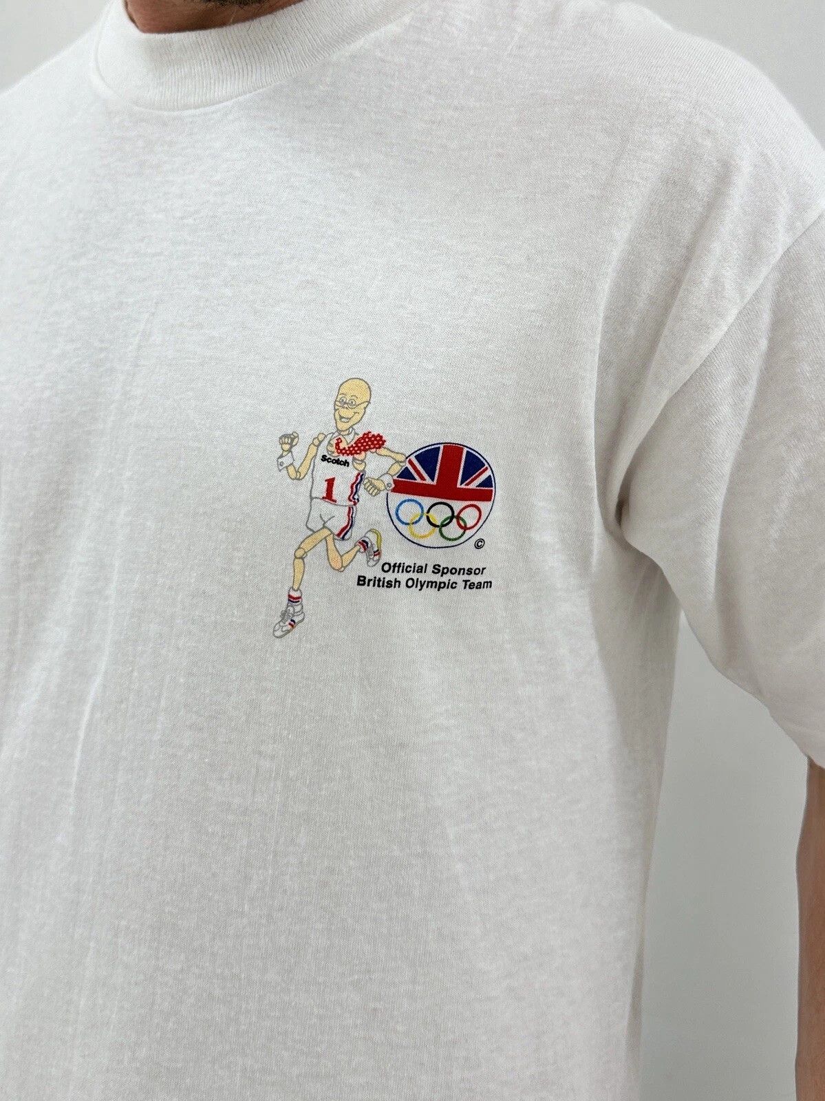 Vintage Vintage 1990s Screen Star British Olympic Team Single Stitch Size US L / EU 52-54 / 3 - 3 Thumbnail