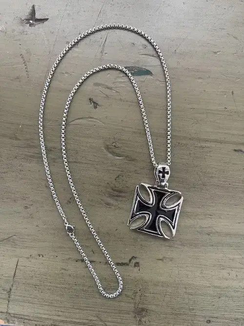 Jewelry Punk Gothic Necklace in Silver, Men's