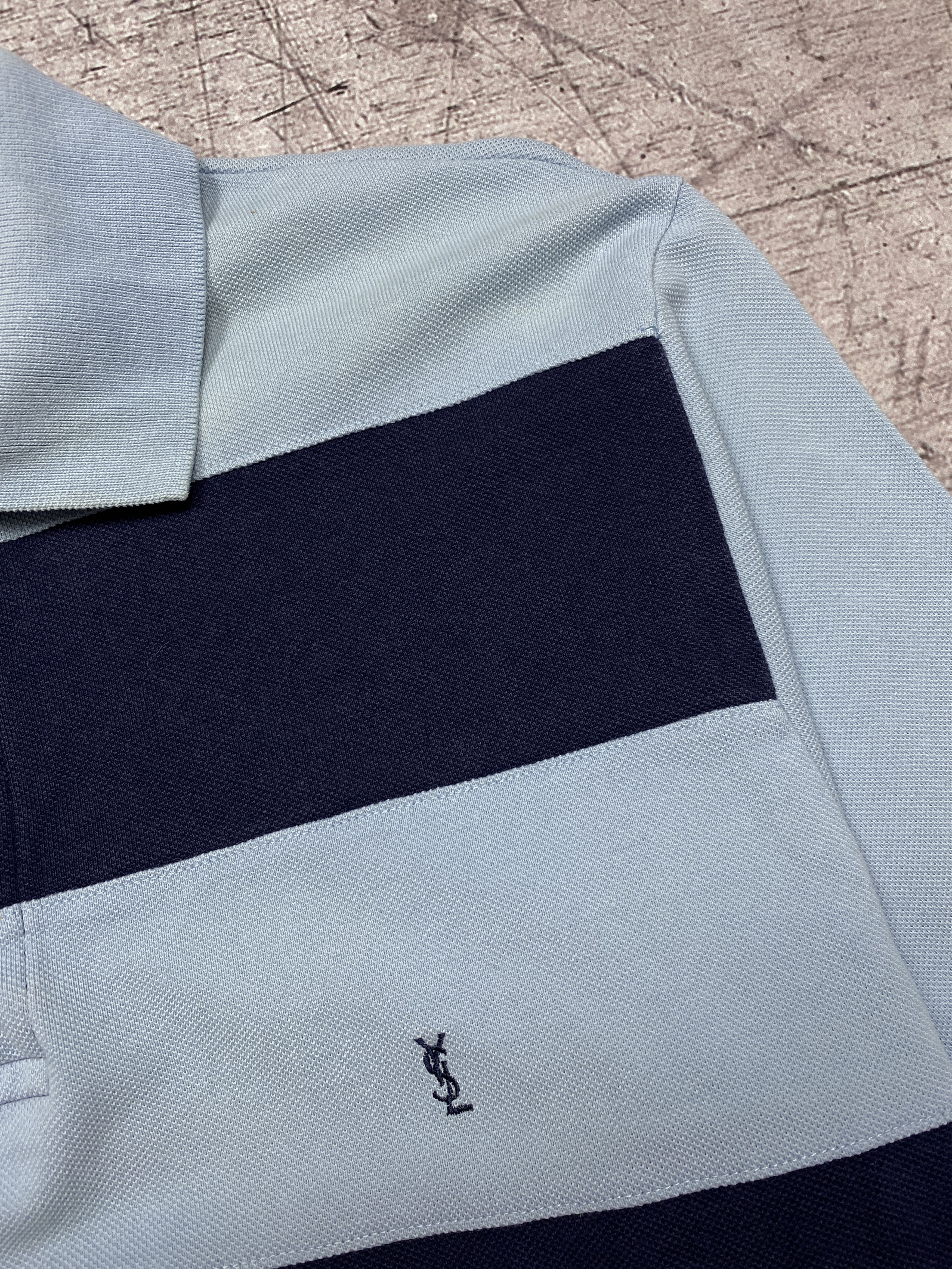 Vintage × Yves Saint Laurent Yves Saint Laurent Vintage Mens Striped Polo Shirt Size US M / EU 48-50 / 2 - 3 Thumbnail
