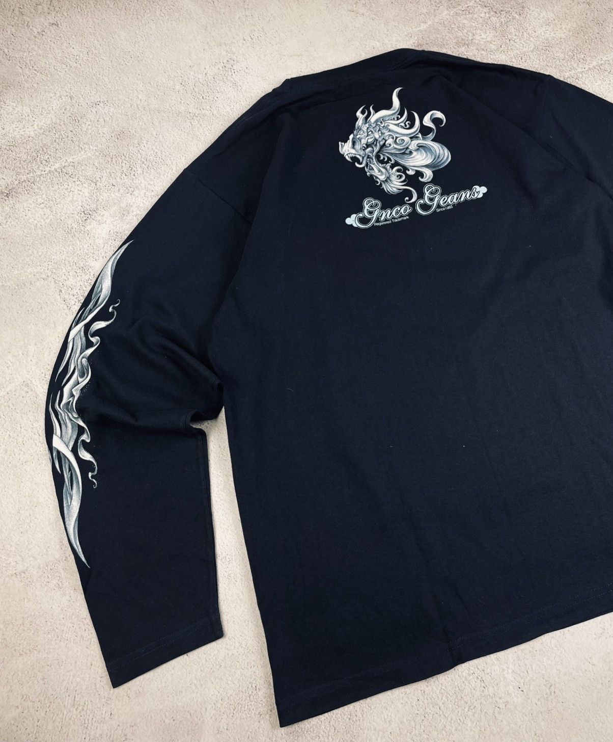 JNCO JNCO Jeans Shirt Navy Dragon 90s Graphics Double Sided Y2K Size US XL / EU 56 / 4 - 7 Thumbnail