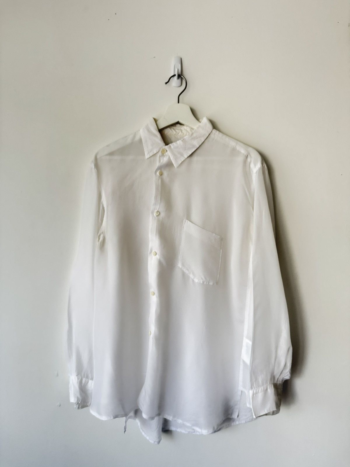 Comme des Garcons Black Asymmetrical Shear Button-Up Size US M / EU 48-50 / 2 - 1 Thumbnail